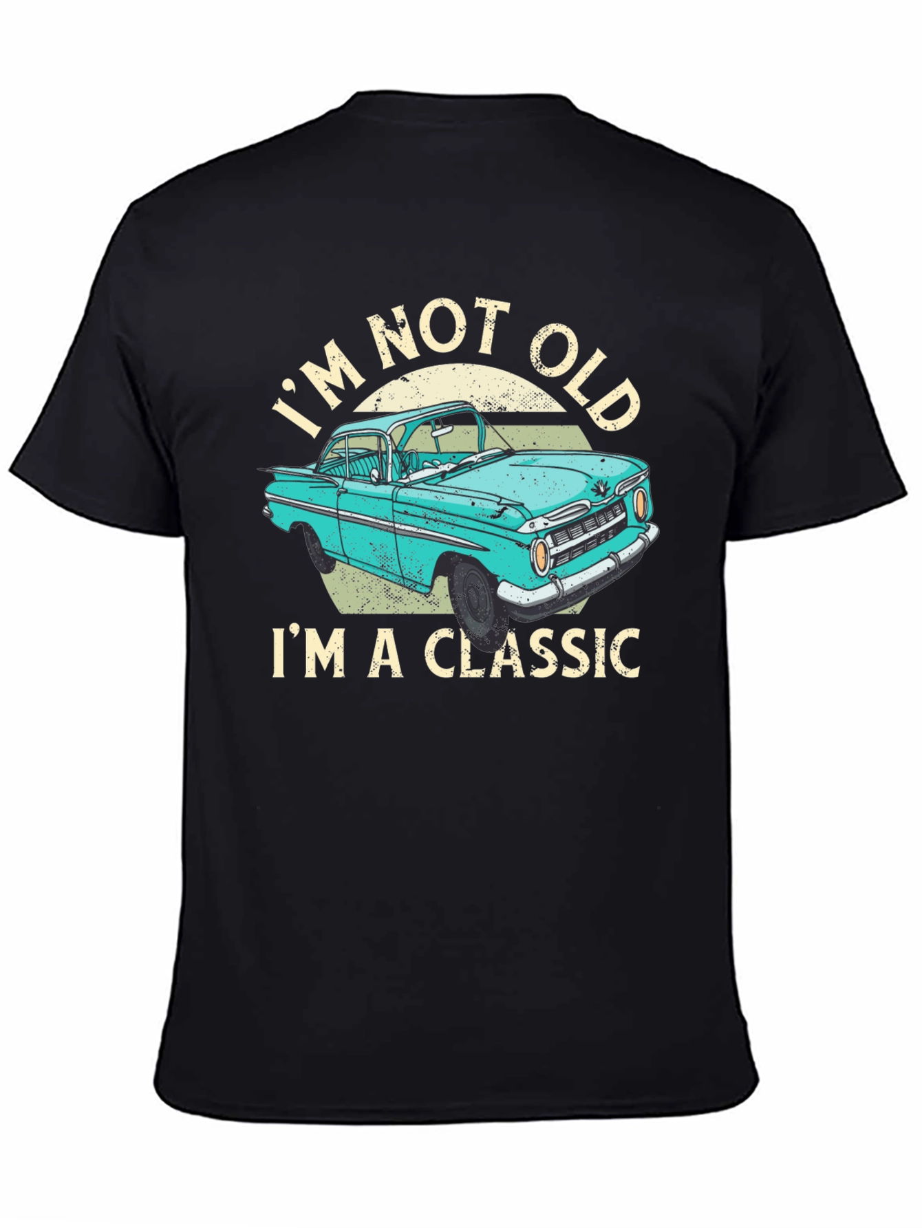 Black Classic Car T-Shirt - I'm Not Old, I'm a Classic! view 4