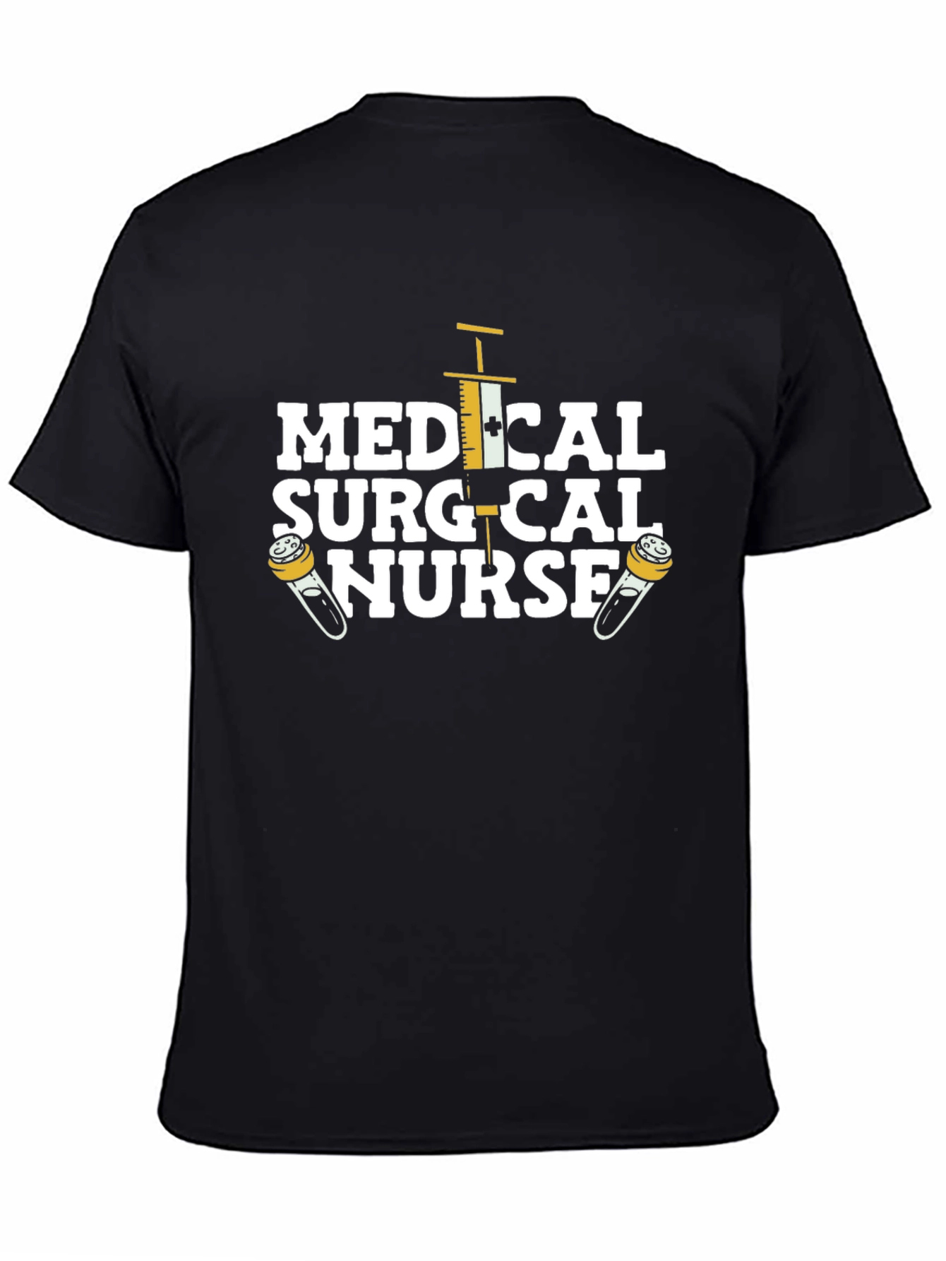 Black Medical Surgical Nurse Graphic T-Shirt view 4