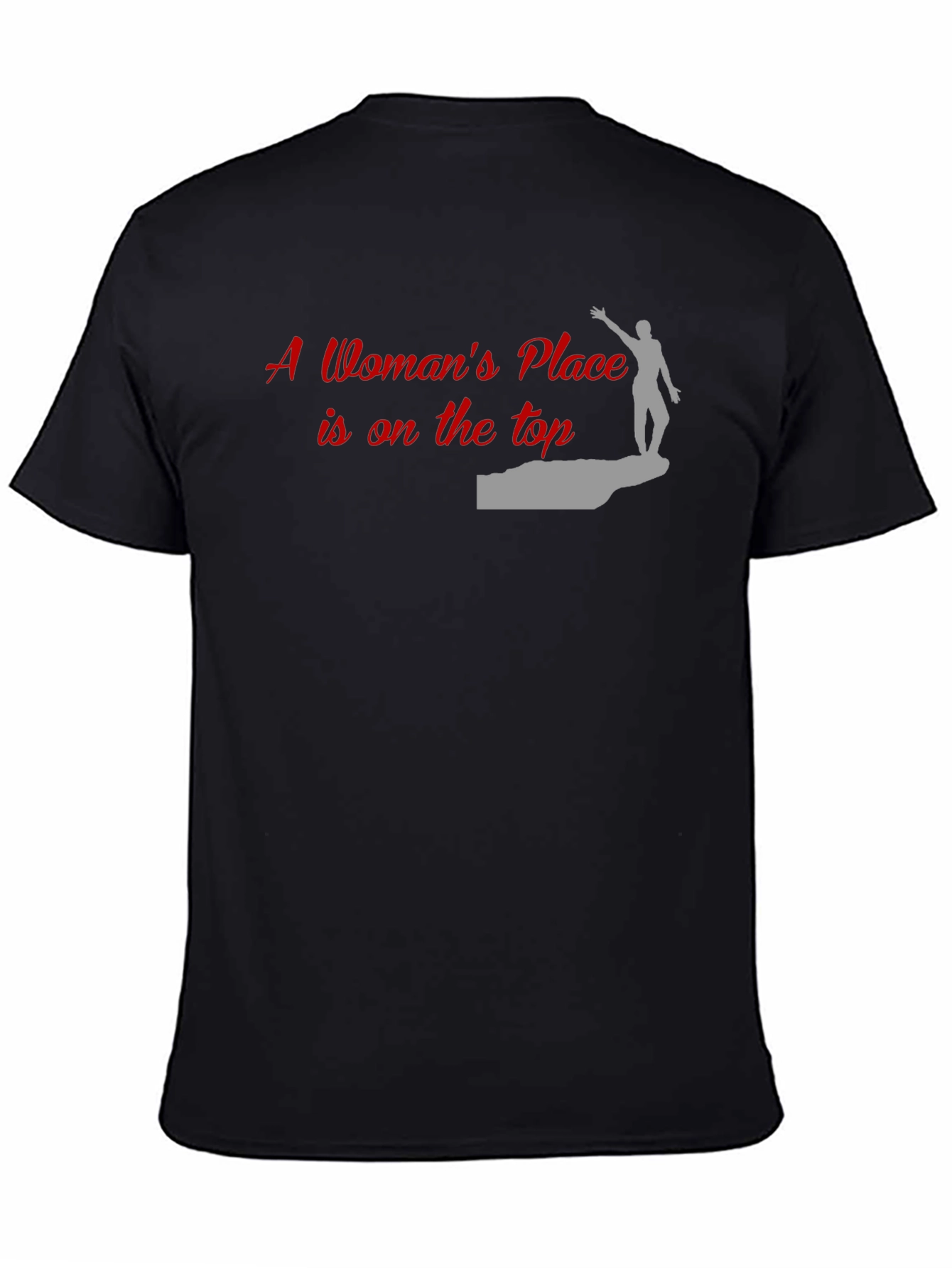 Black Empowered Woman T-Shirt: 'A Woman's Place is on the Top' view 4