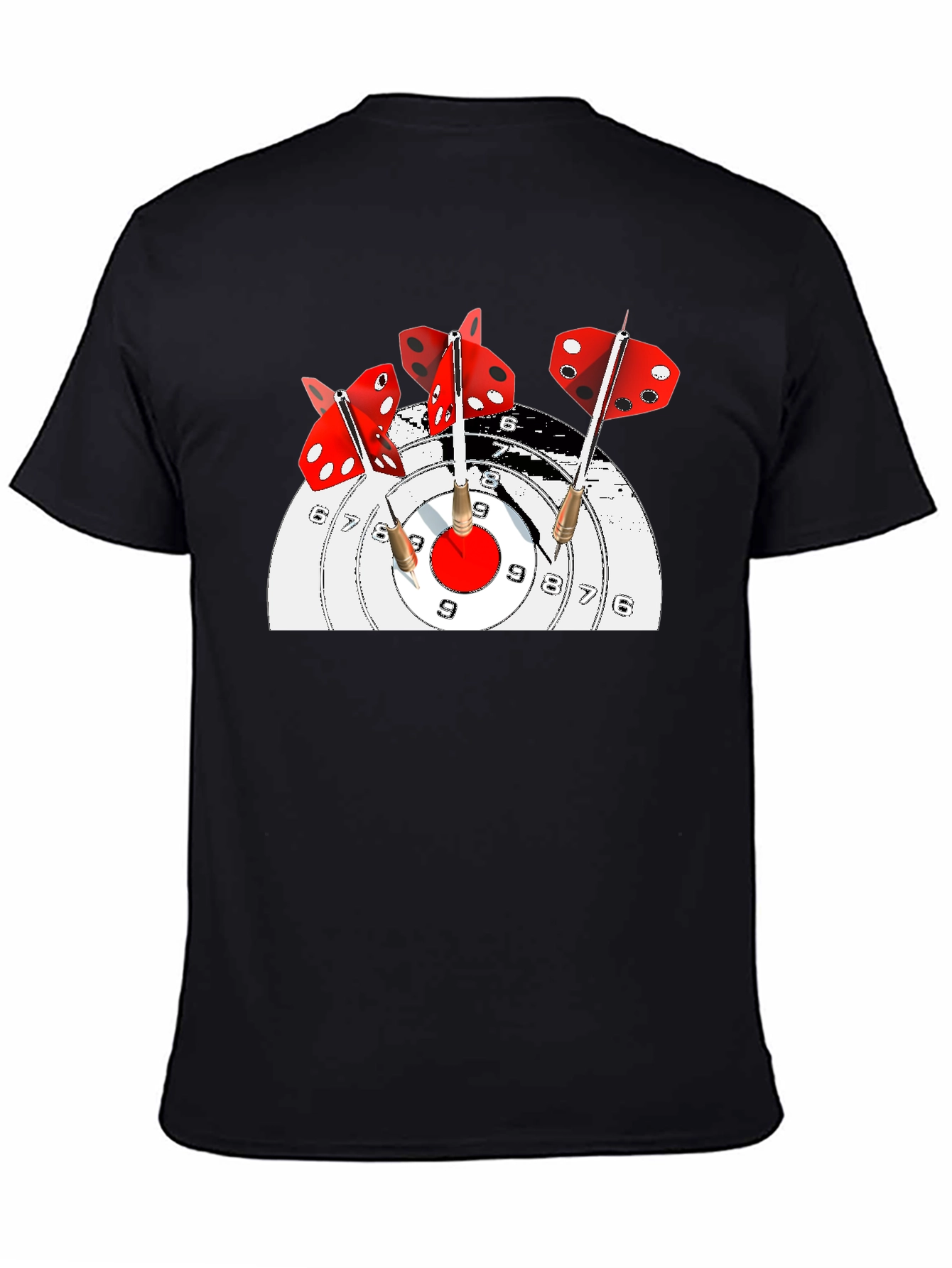 Black Dartboard T-Shirt: Hit the Bullseye in Style! view 4
