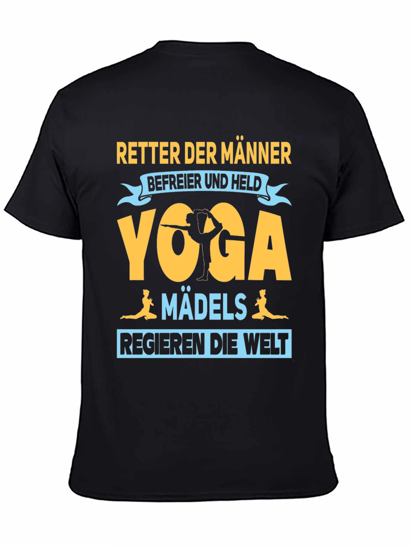 Black Yoga Mädchen Women's T-Shirt - Retter der Männer view 4