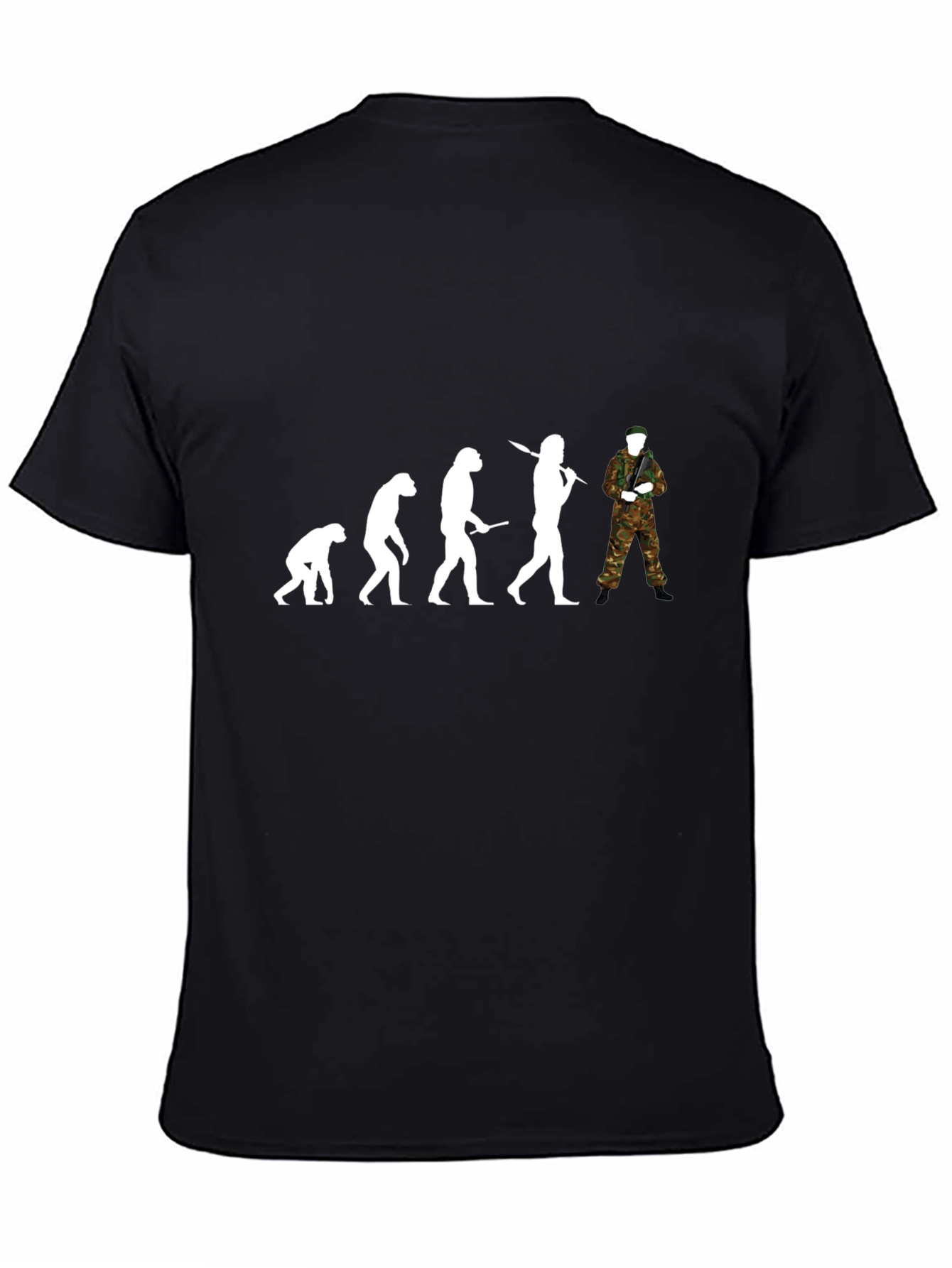 Black Evolution of Soldier Black T-Shirt view 4