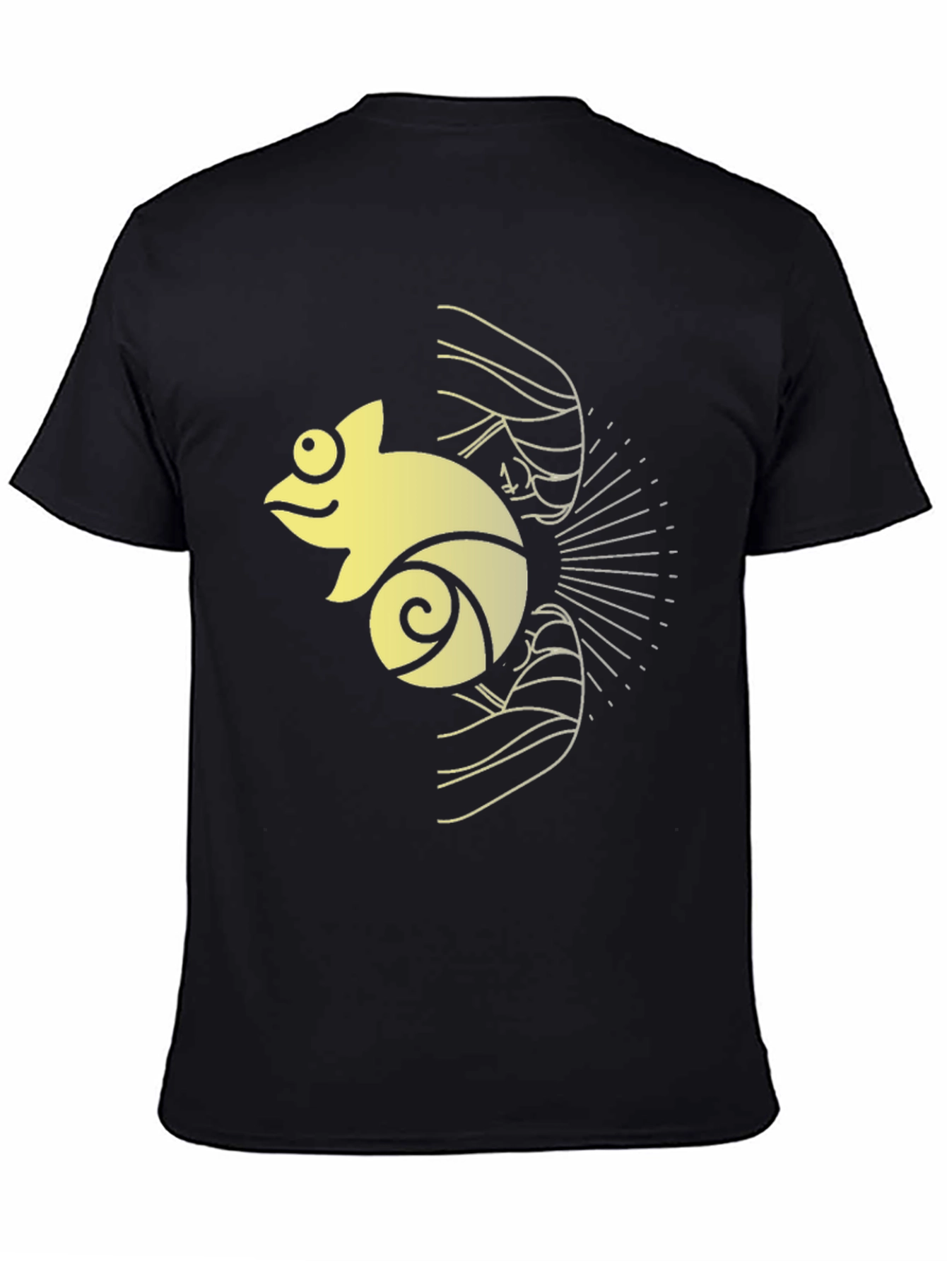Black Cool Chameleon Graphic T-Shirt - Black view 4