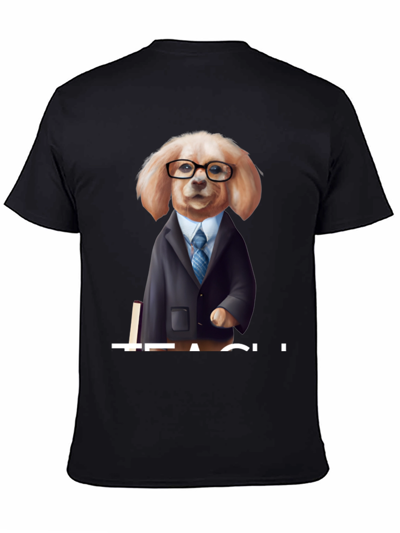 Black Teacher Dog Graphic T-Shirt view 4