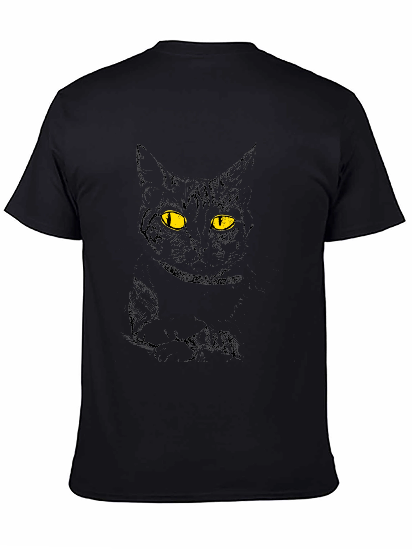 Black Black Cat Graphic Tee - Men's Short Sleeve T-Shirt view 4