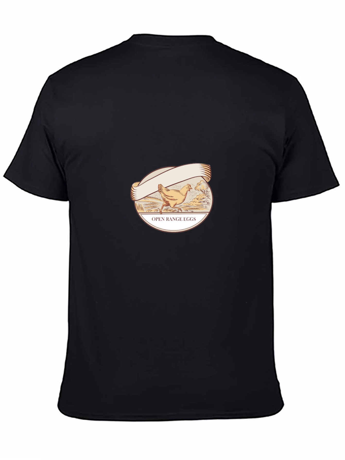 Black Open Range Eggs Graphic T-Shirt view 4