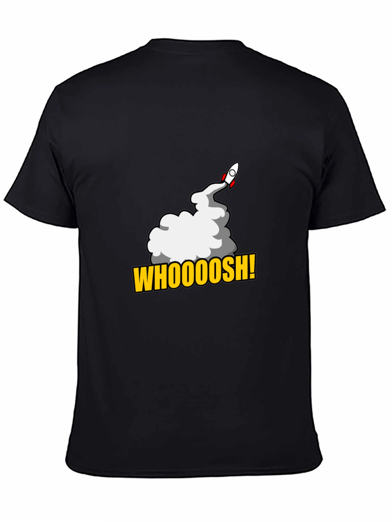 Black Whoooosh! Rocket Launch T-Shirt - Black, Graphic Tee view 4