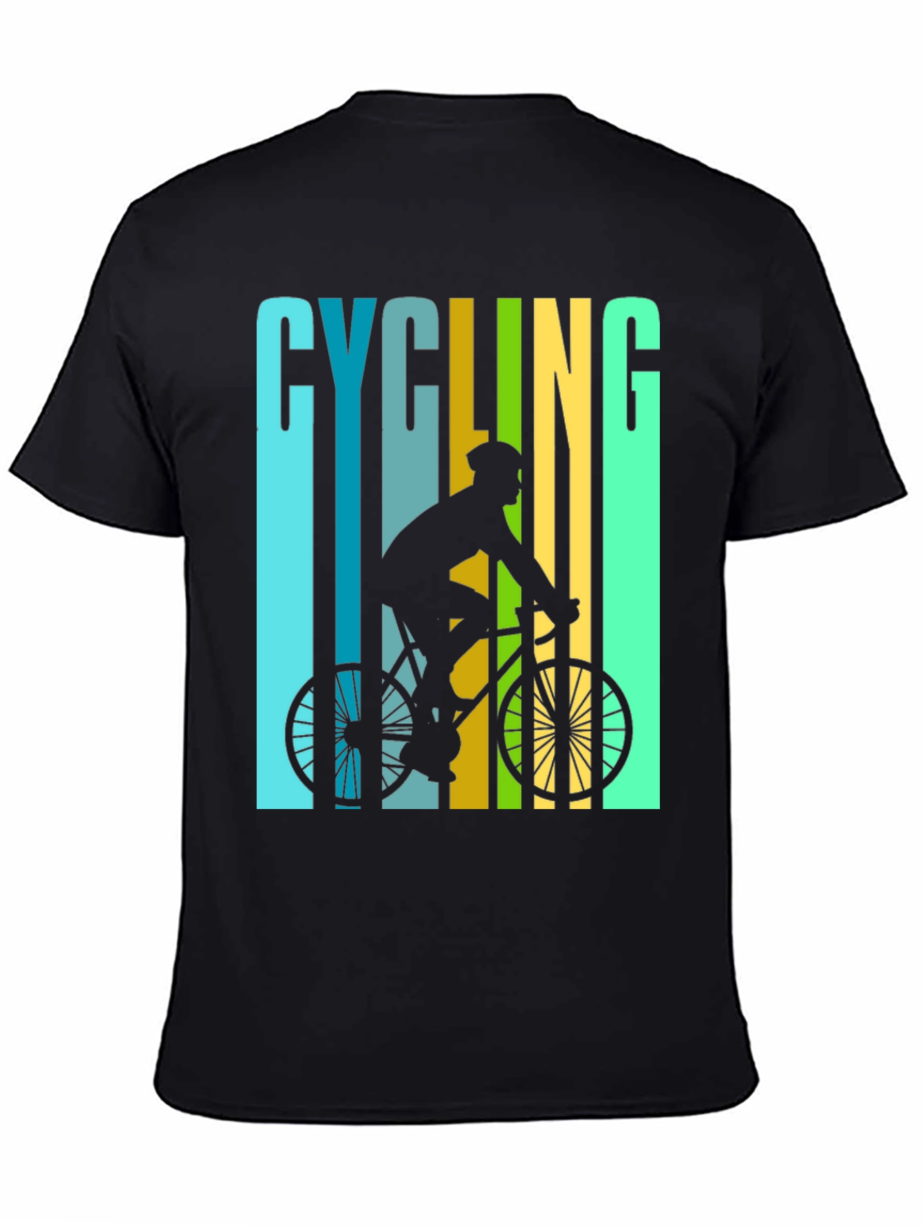 Black Cycling Graphic T-Shirt - Ride in Style view 4