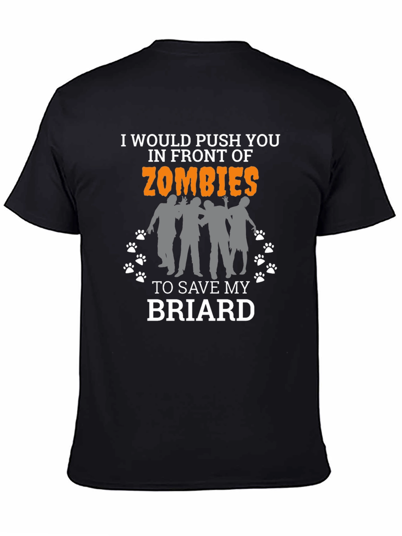 Zombie Briard Dog Lover T-Shirt - 4