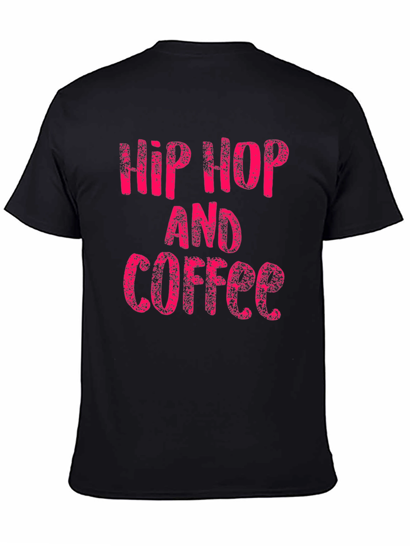 Black Hip Hop and Coffee Graphic T-Shirt view 4
