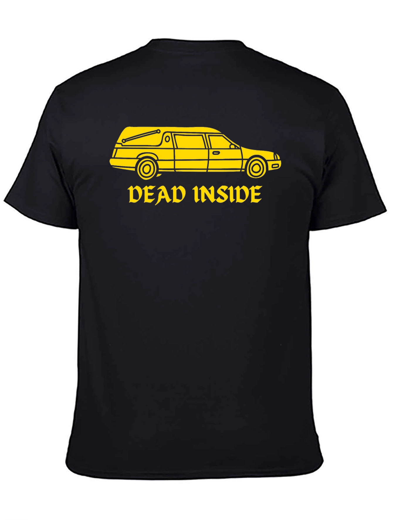 Black Dead Inside Hearse T-Shirt - Dark Humor view 4