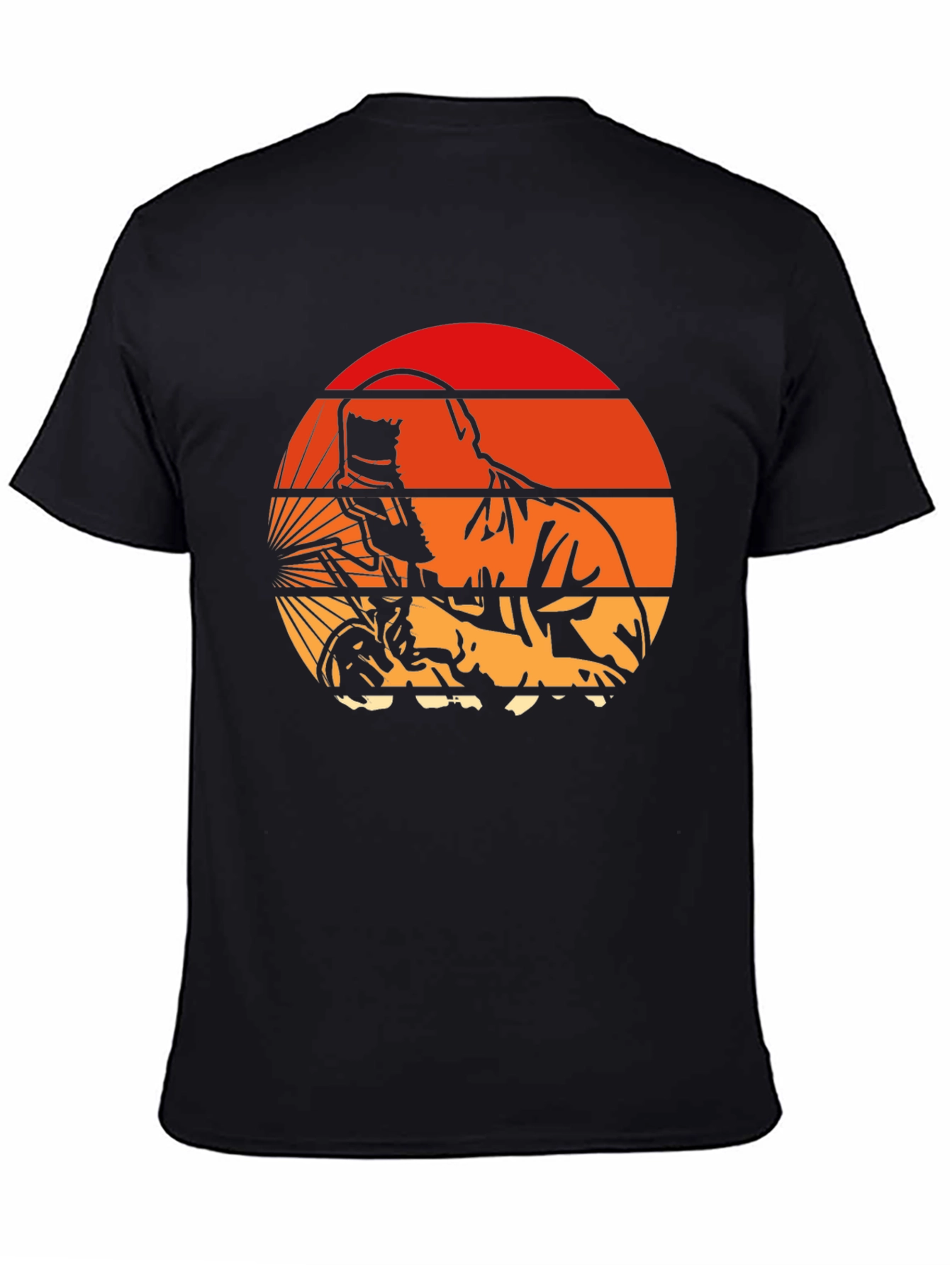 Black Welder Sunset T-Shirt - Vintage Style view 4