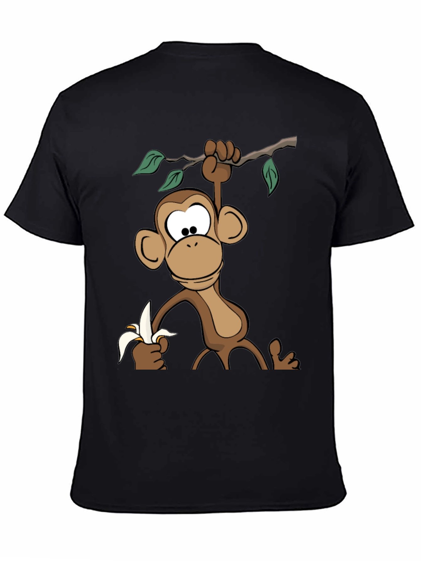 Monkey Banana Cartoon Graphic T-Shirt - 4