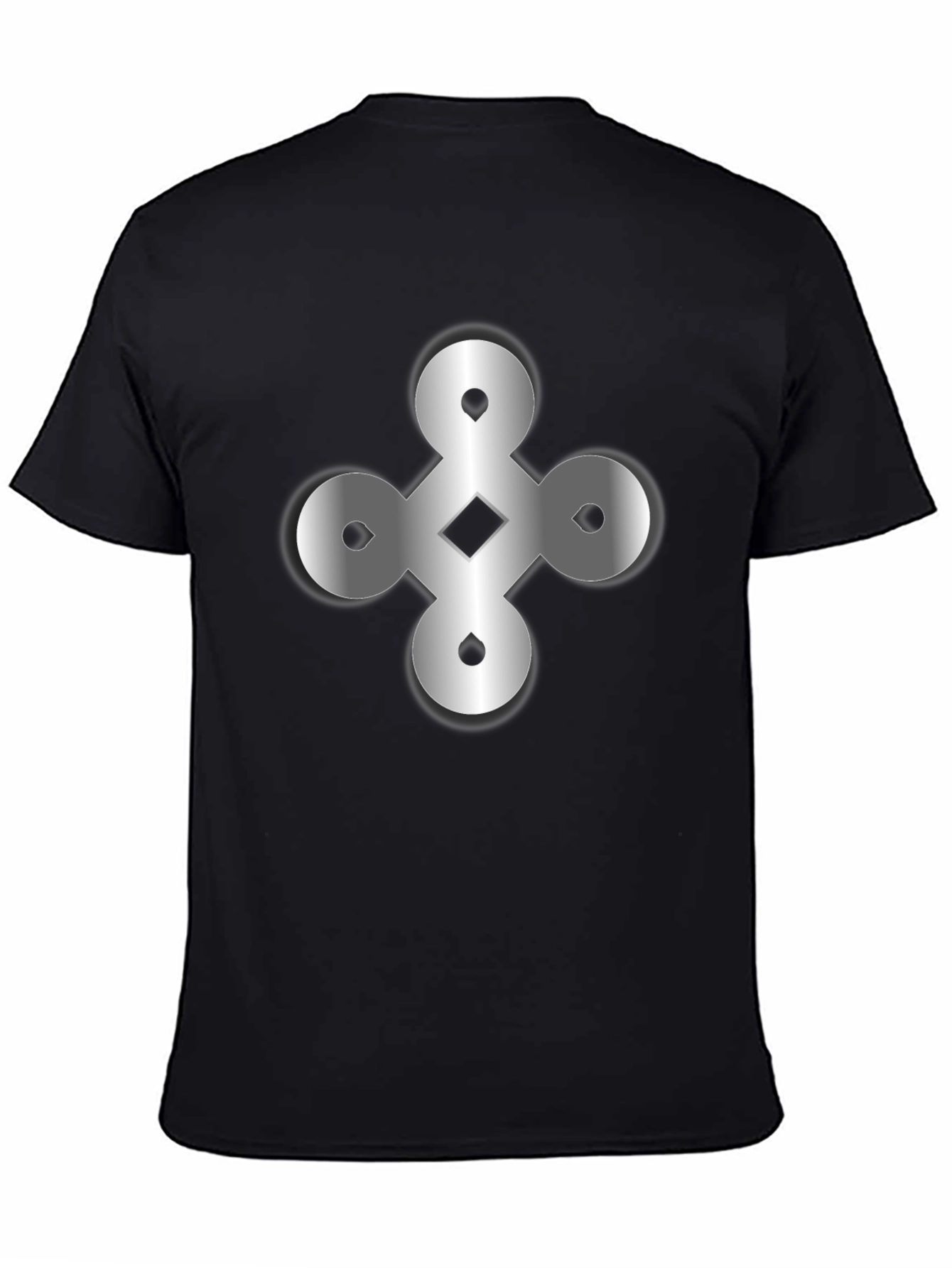 Black Abstract Symbol T-Shirt - Black view 4