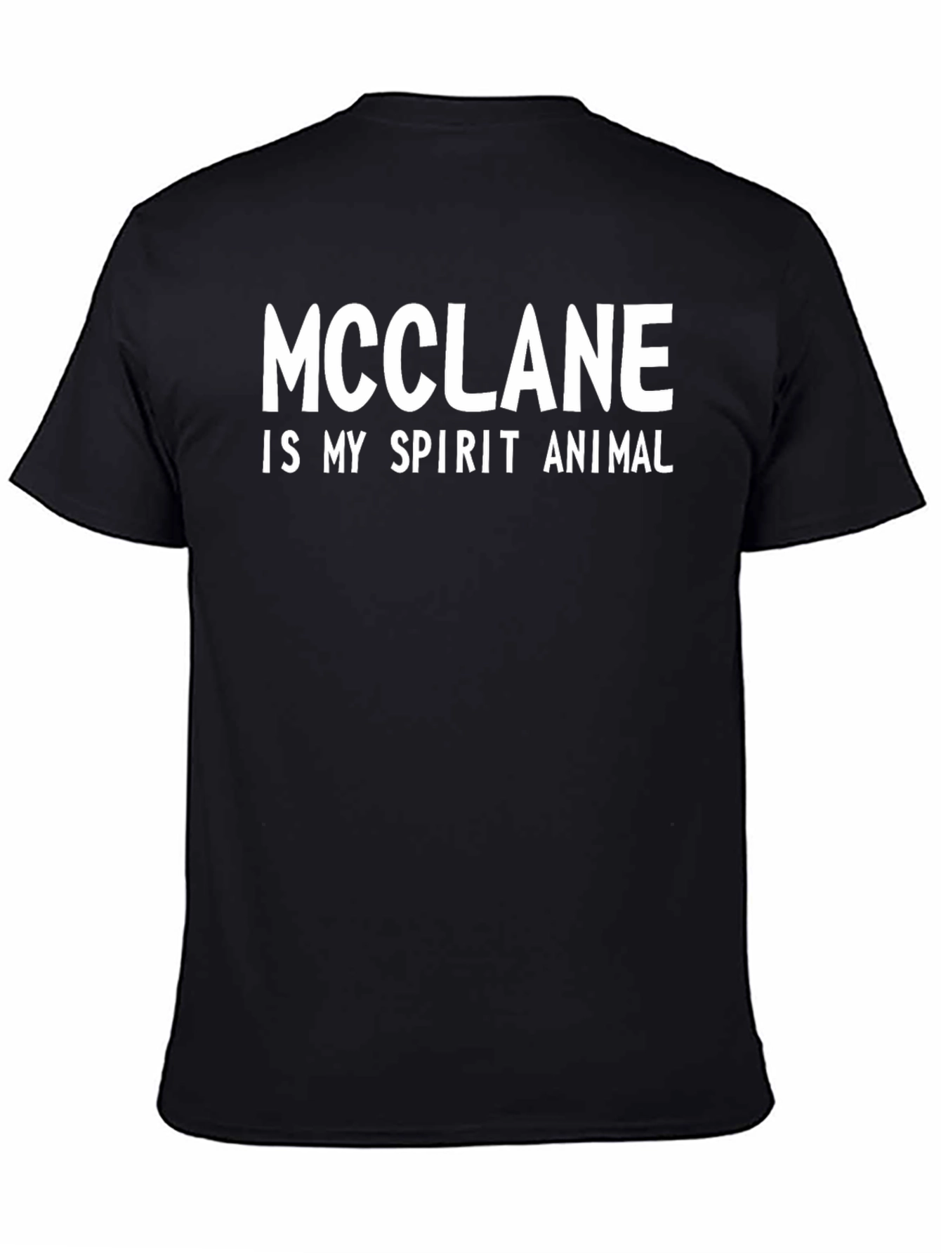 Black McClane is My Spirit Animal - Black T-Shirt view 4