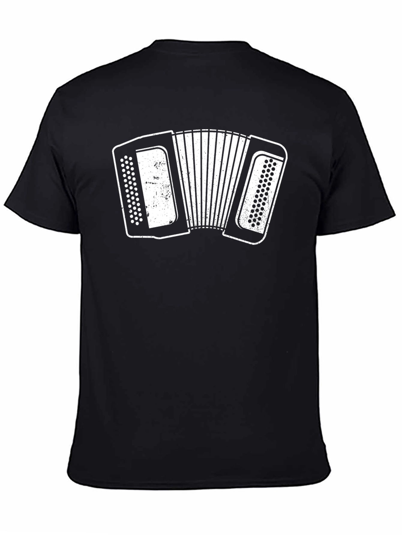 Black Accordion Graphic Tee - Black Unisex T-Shirt view 4