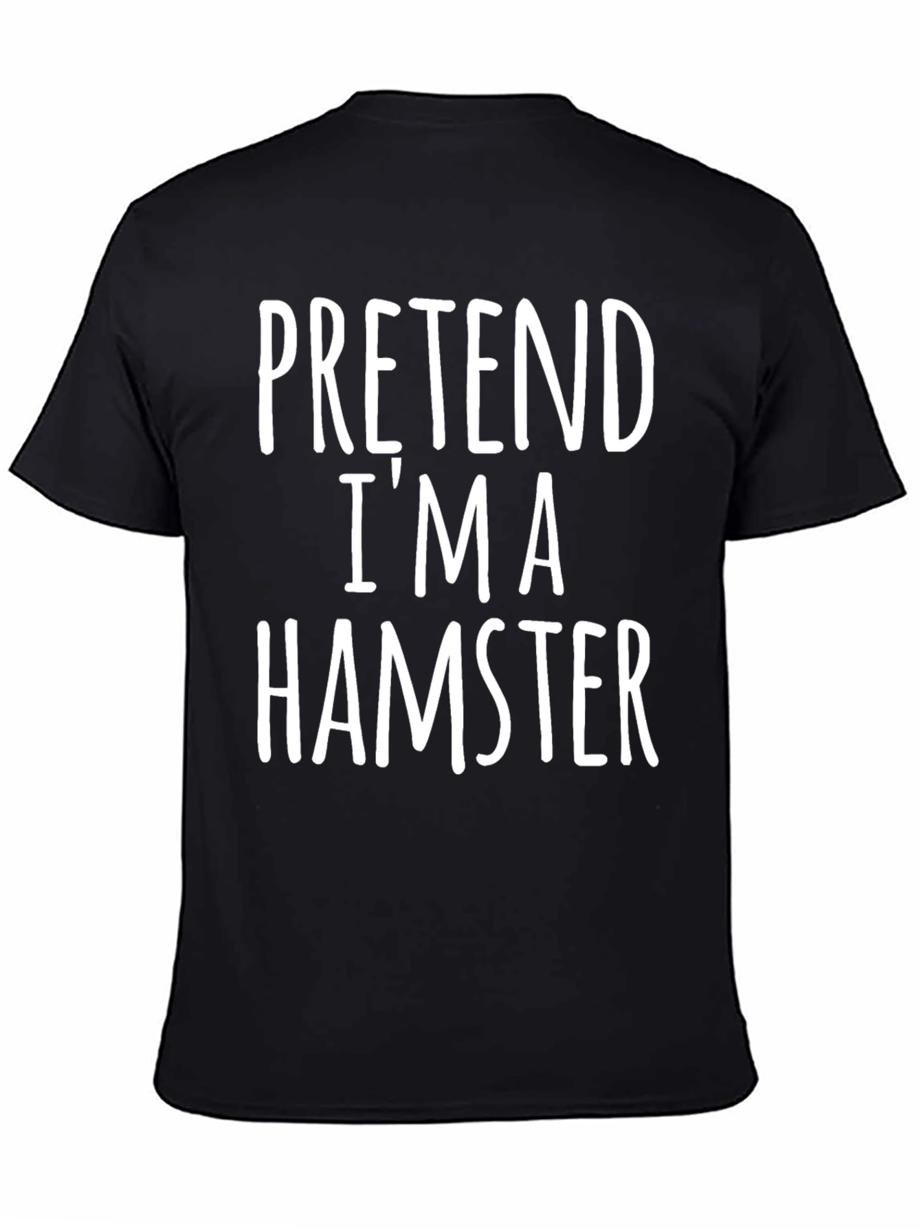 Black Pretend I'm A Hamster Graphic T-Shirt view 4