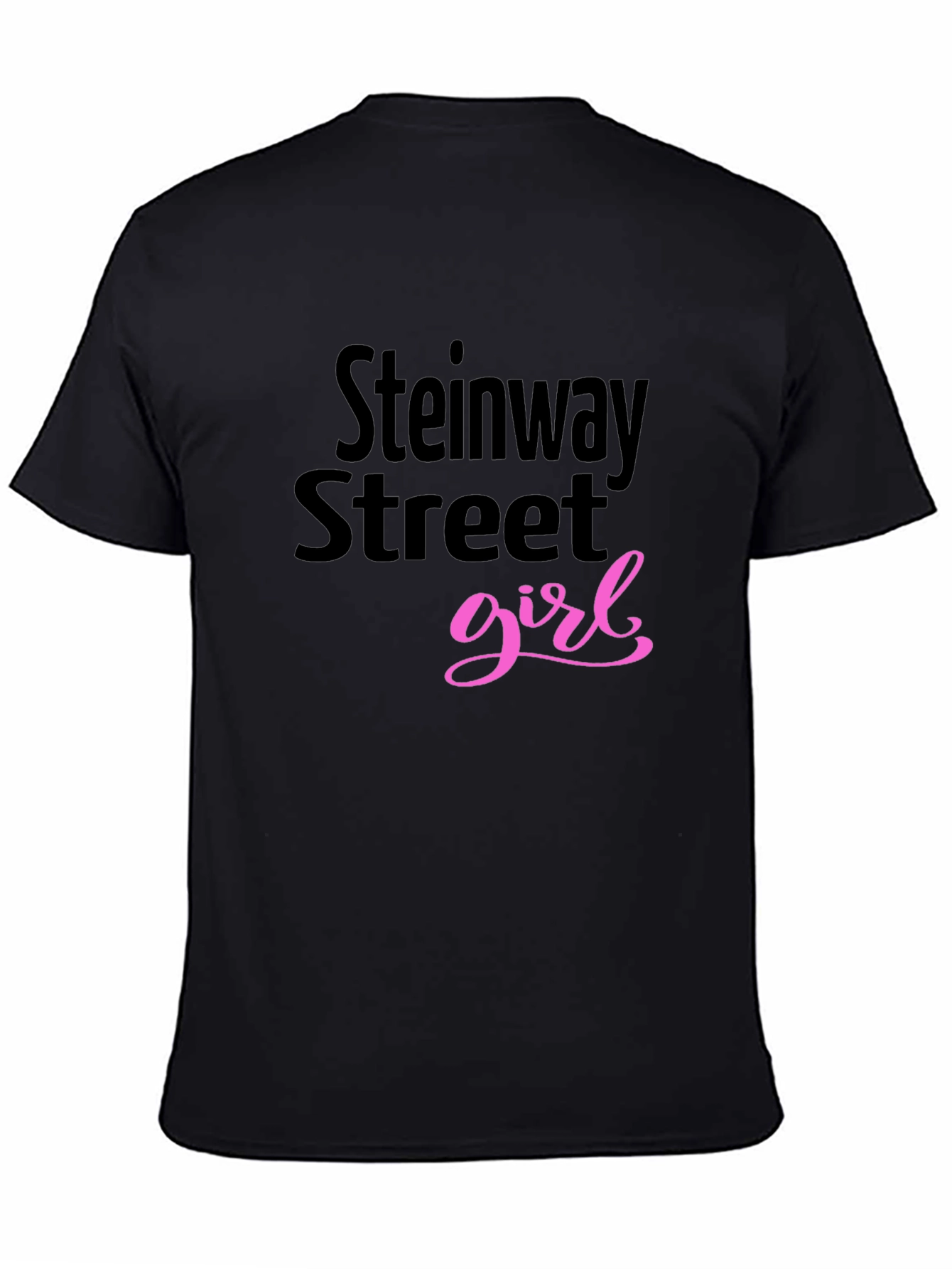 Black Steinway Street Girl Black Graphic Tee view 4
