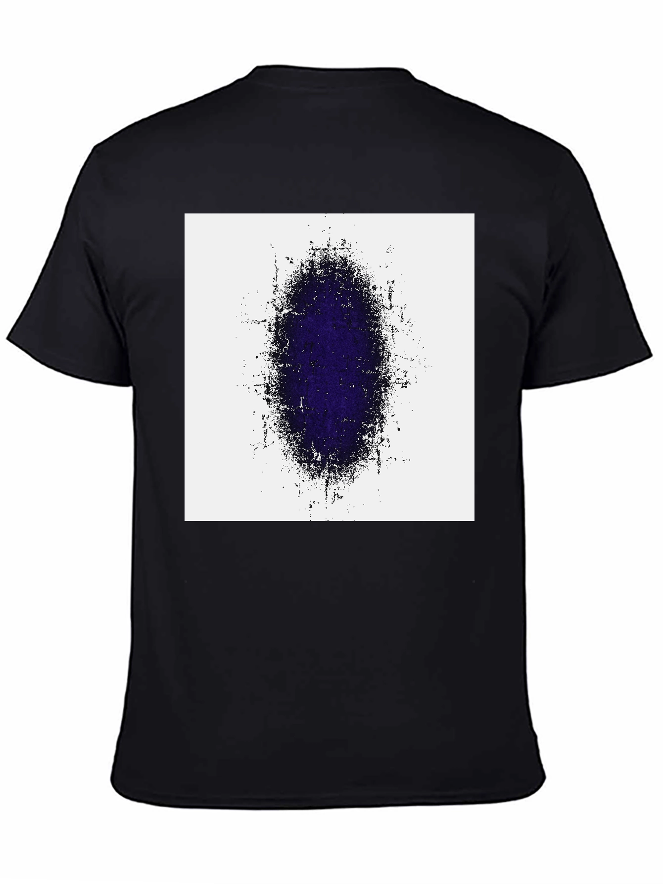 Black Abstract Oval Graphic Print Black T-Shirt view 4