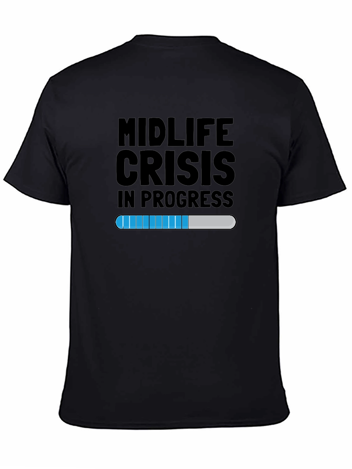 Black Midlife Crisis T-Shirt - Funny Graphic Tee for Men view 4