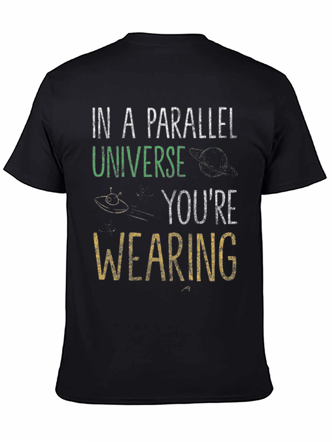 Black Parallel Universe Graphic Tee view 4