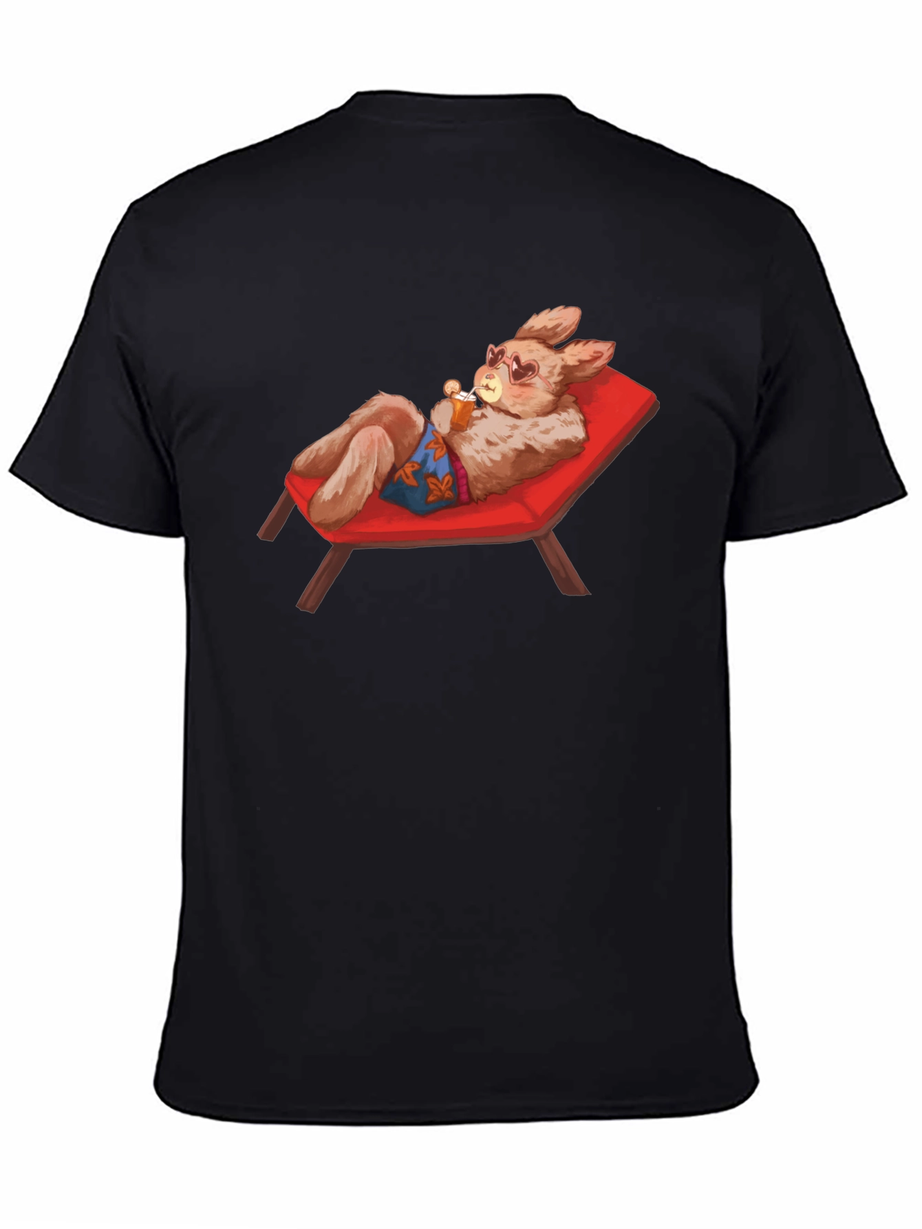 Black Relaxing Rabbit T-Shirt view 4