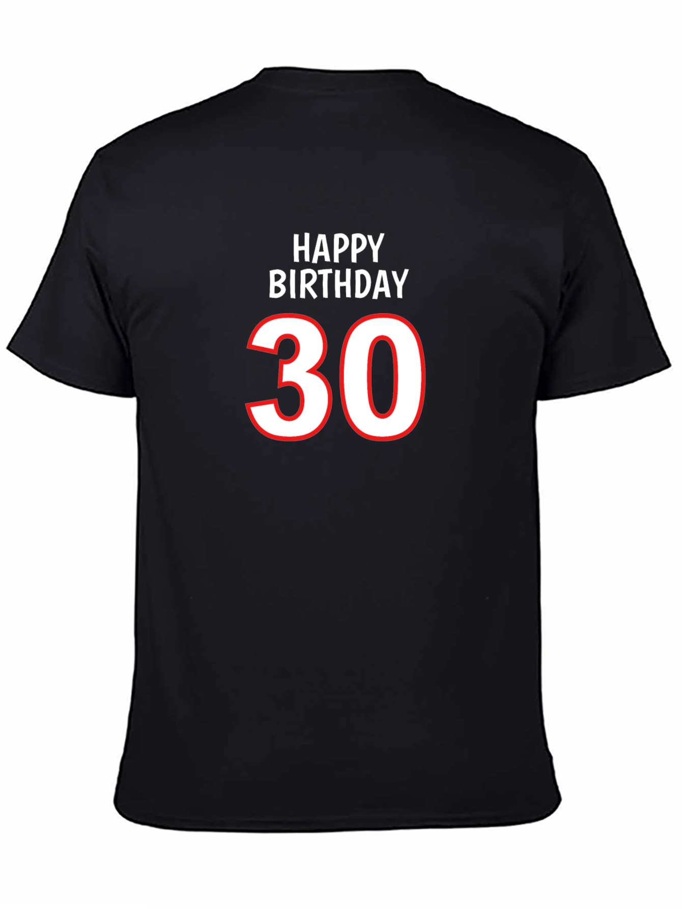 Black Happy 30th Birthday Graphic Tee view 4