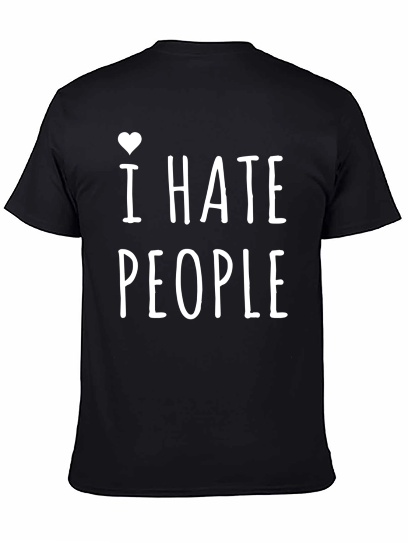 Black I Heart Hate People T-Shirt view 4
