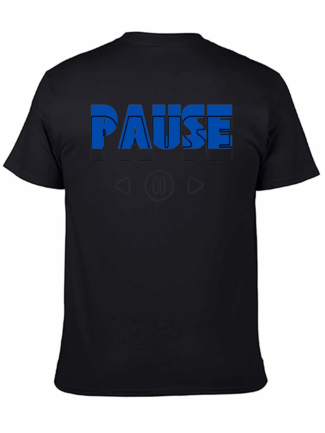 Black Pause T-Shirt - Relax & Unwind view 4