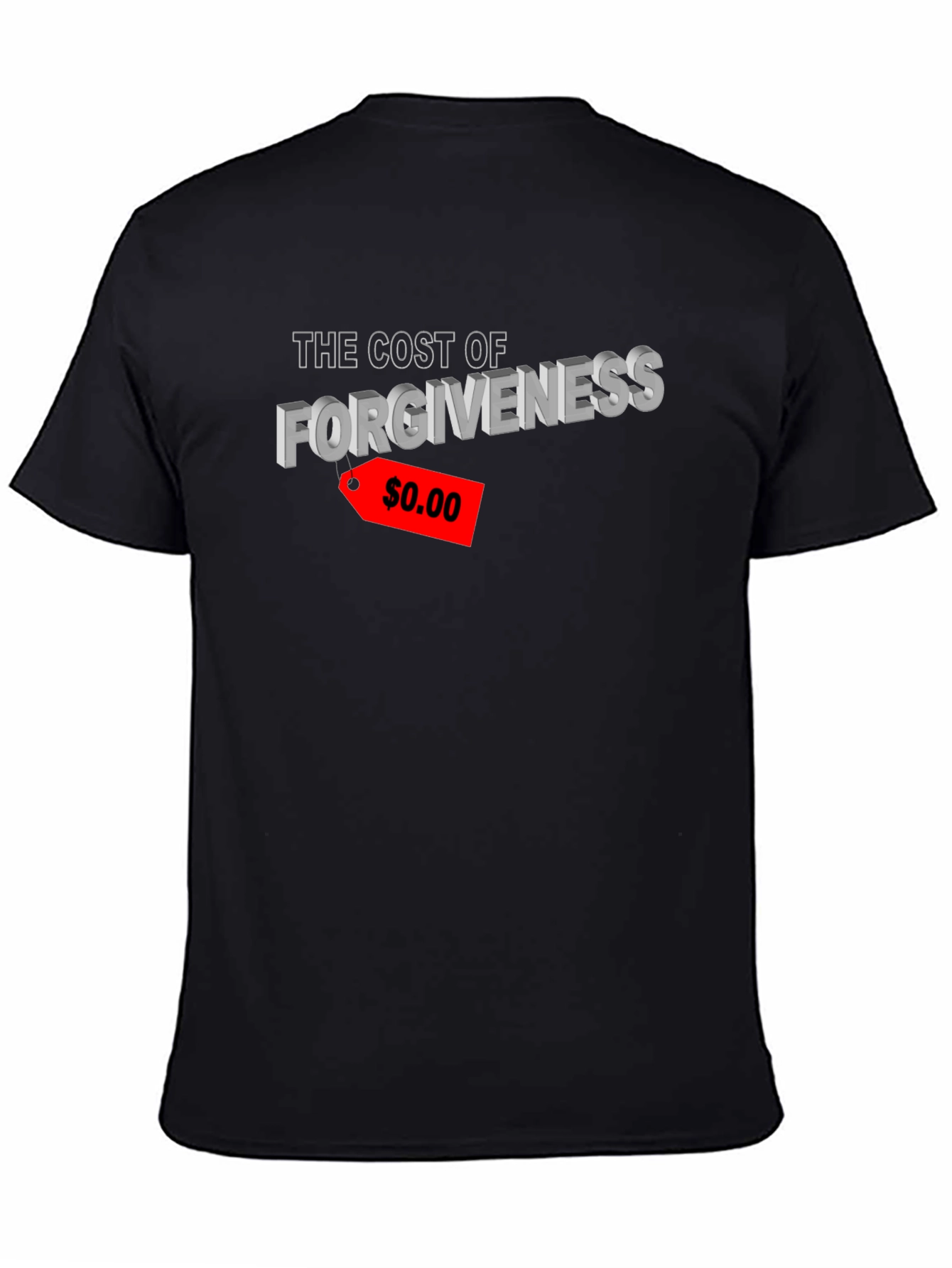 Black Forgiveness Cost Graphic T-Shirt view 4