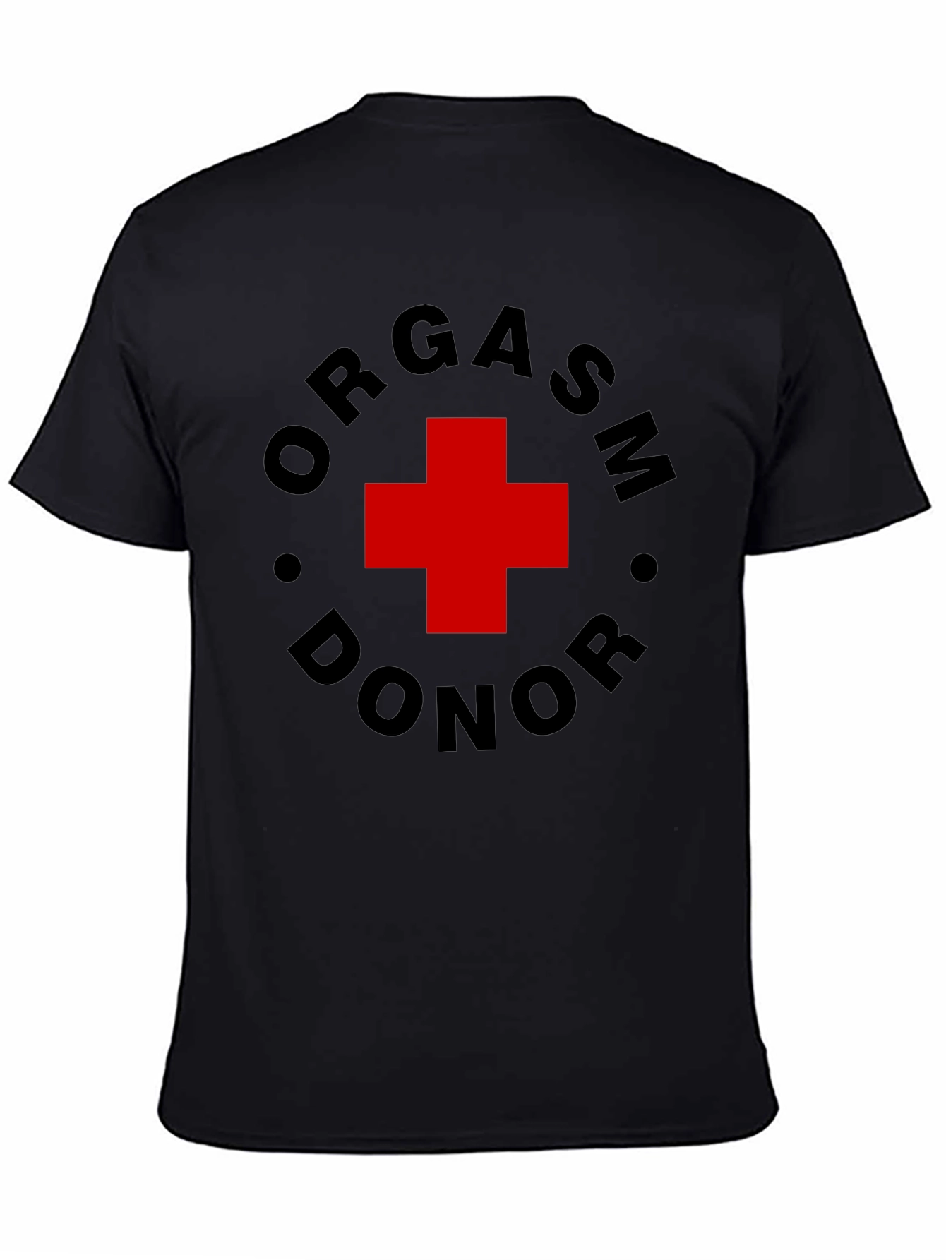 Black Orgasm Donor Graphic T-Shirt - Bold & Funny Design view 4