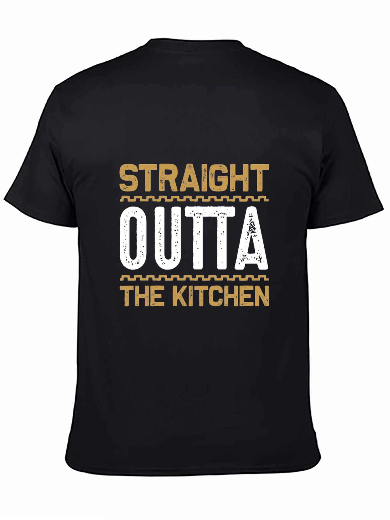 Black Straight Outta The Kitchen T-Shirt - Funny Chef Tee view 4