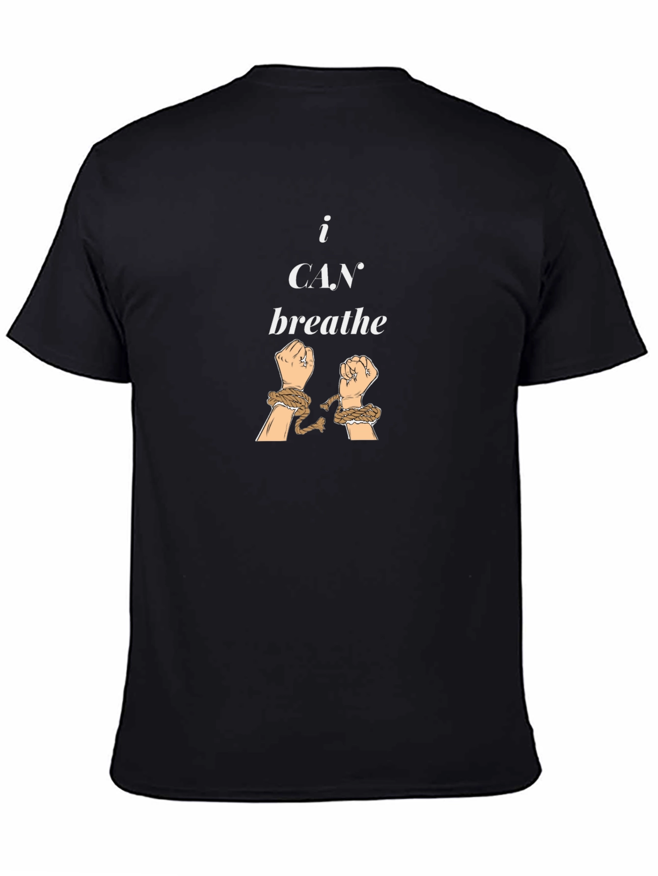 Black I Can Breathe Graphic Tee view 4