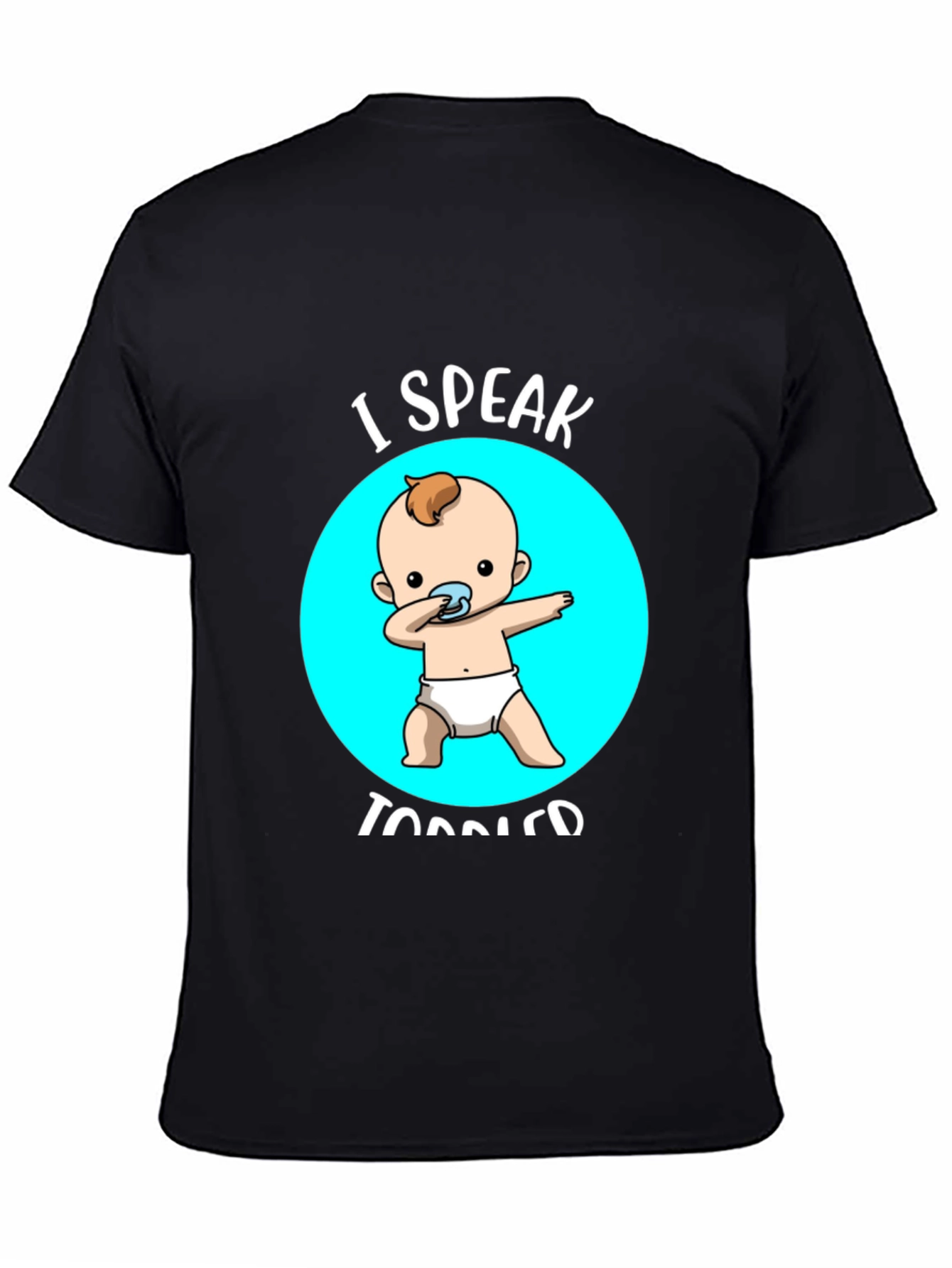 I Speak Toddler Black Graphic T-Shirt - 4