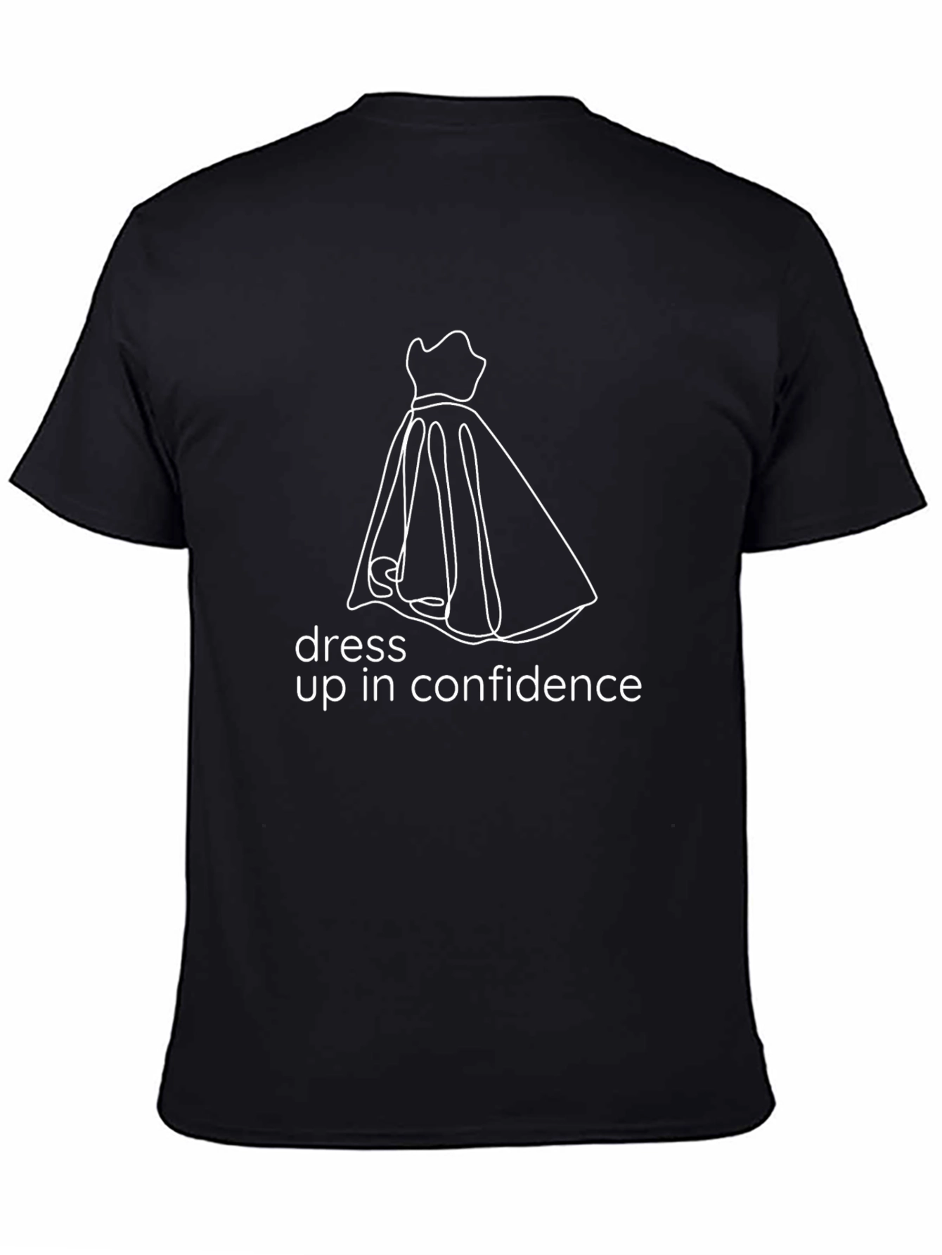 Black Dress Up Confidence T-Shirt - Stylish Apparel view 4