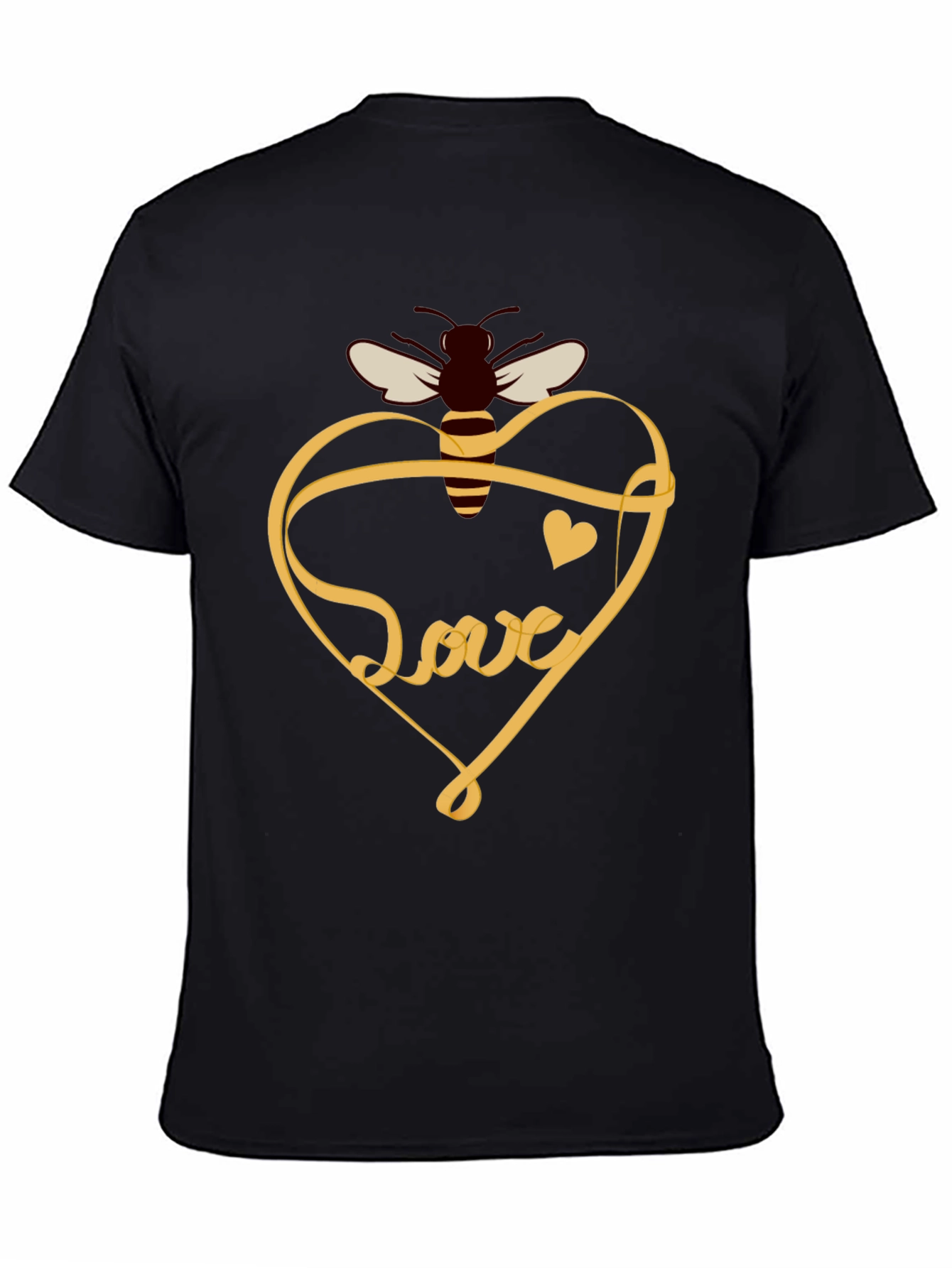 Black Bee Love T-Shirt: Sweet Heart Design view 4