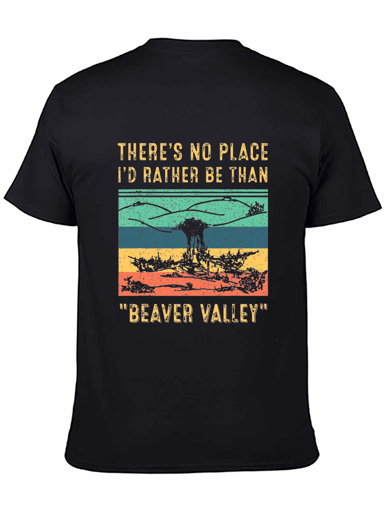 Black Beaver Valley Graphic Tee - Outdoor Adventure Shirt view 4