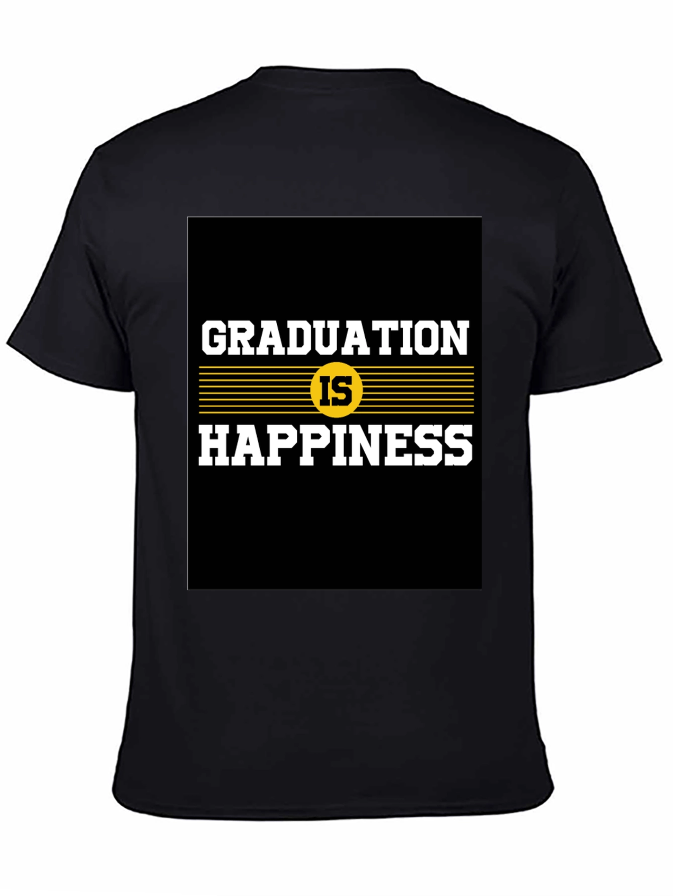 Black Graduation is Happiness Graphic Tee view 4