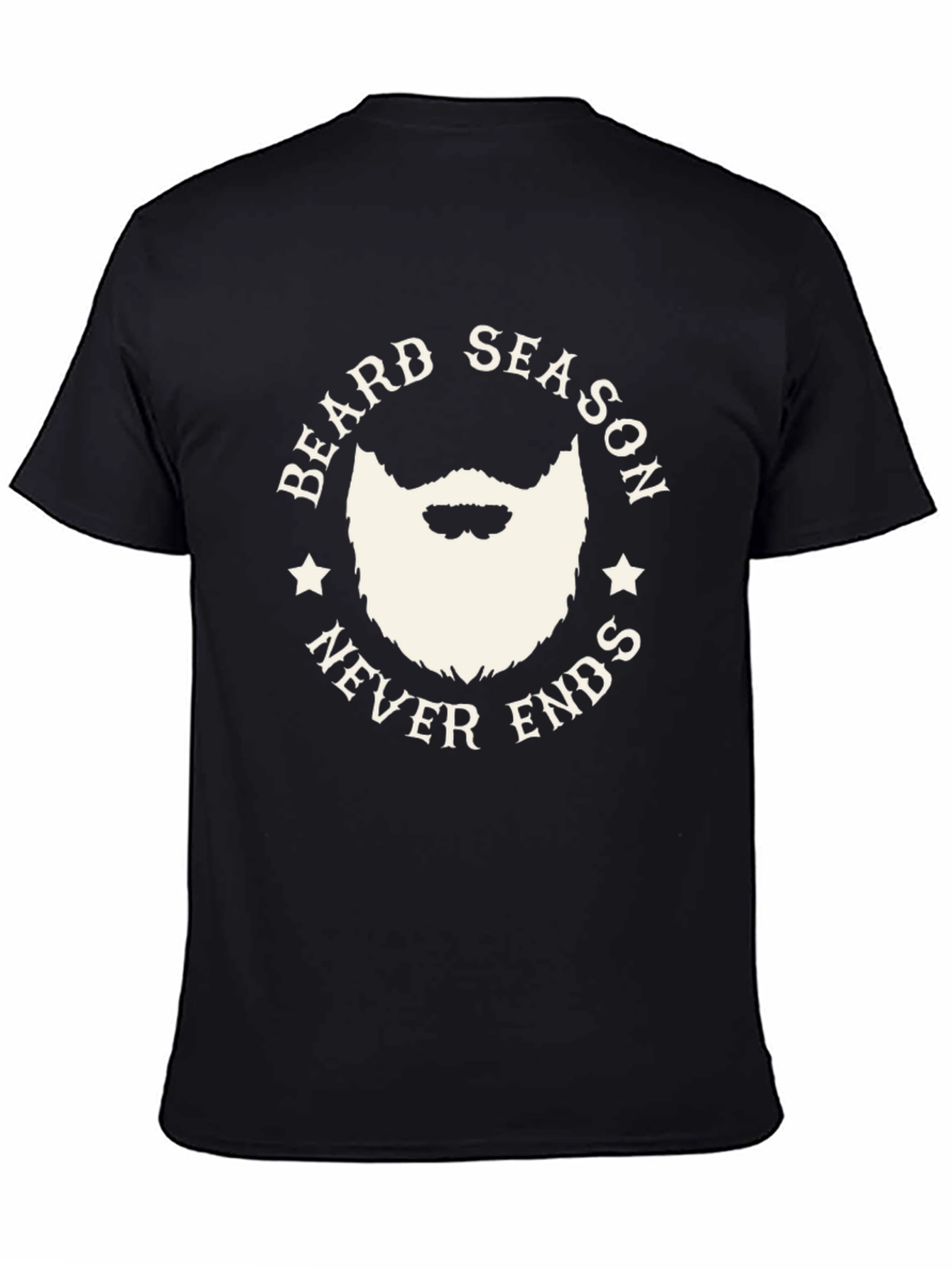 Black Beard Season Never Ends Graphic Tee view 4