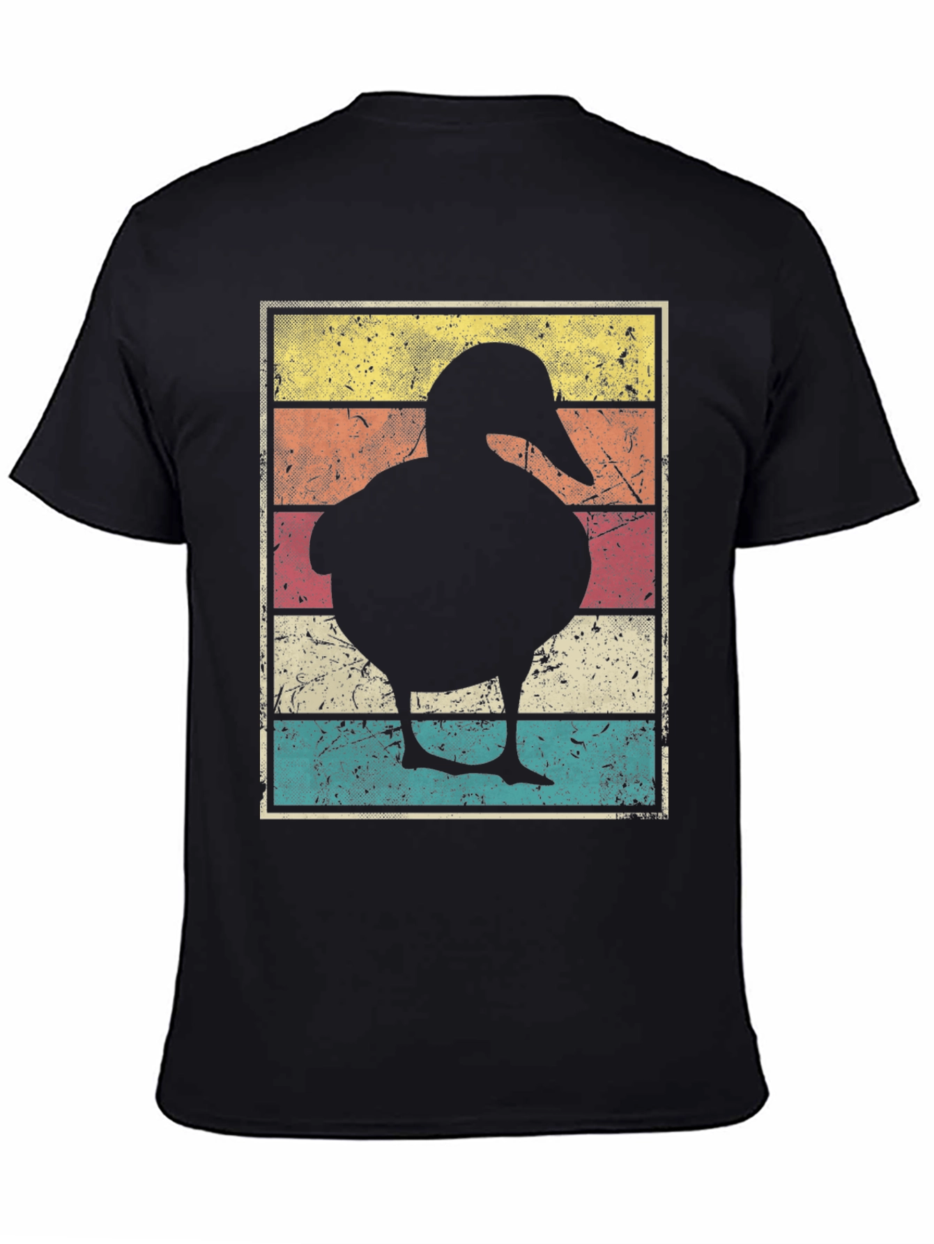 Black Retro Duck Graphic Tee view 4