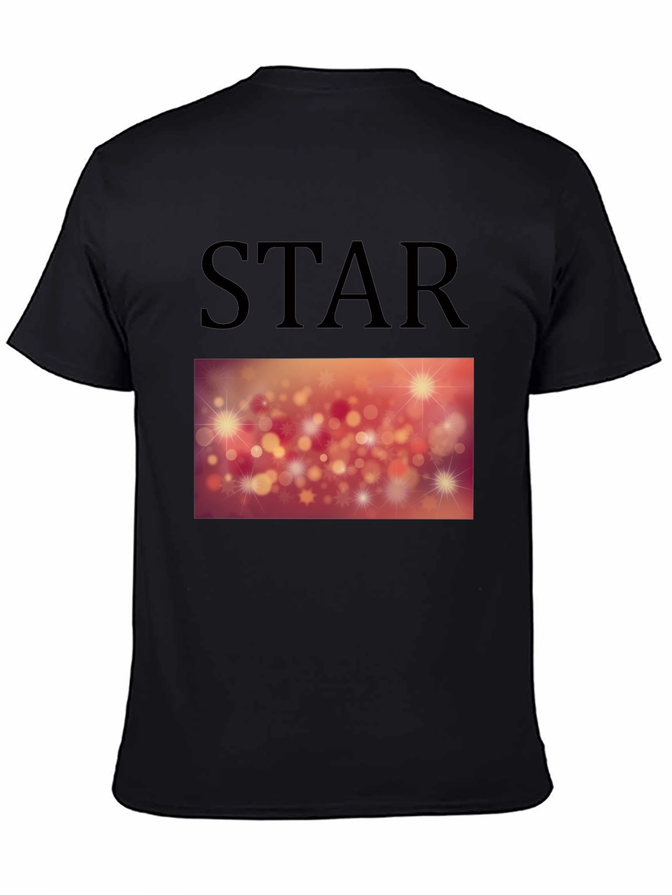 Black Starry Night Black T-Shirt view 4