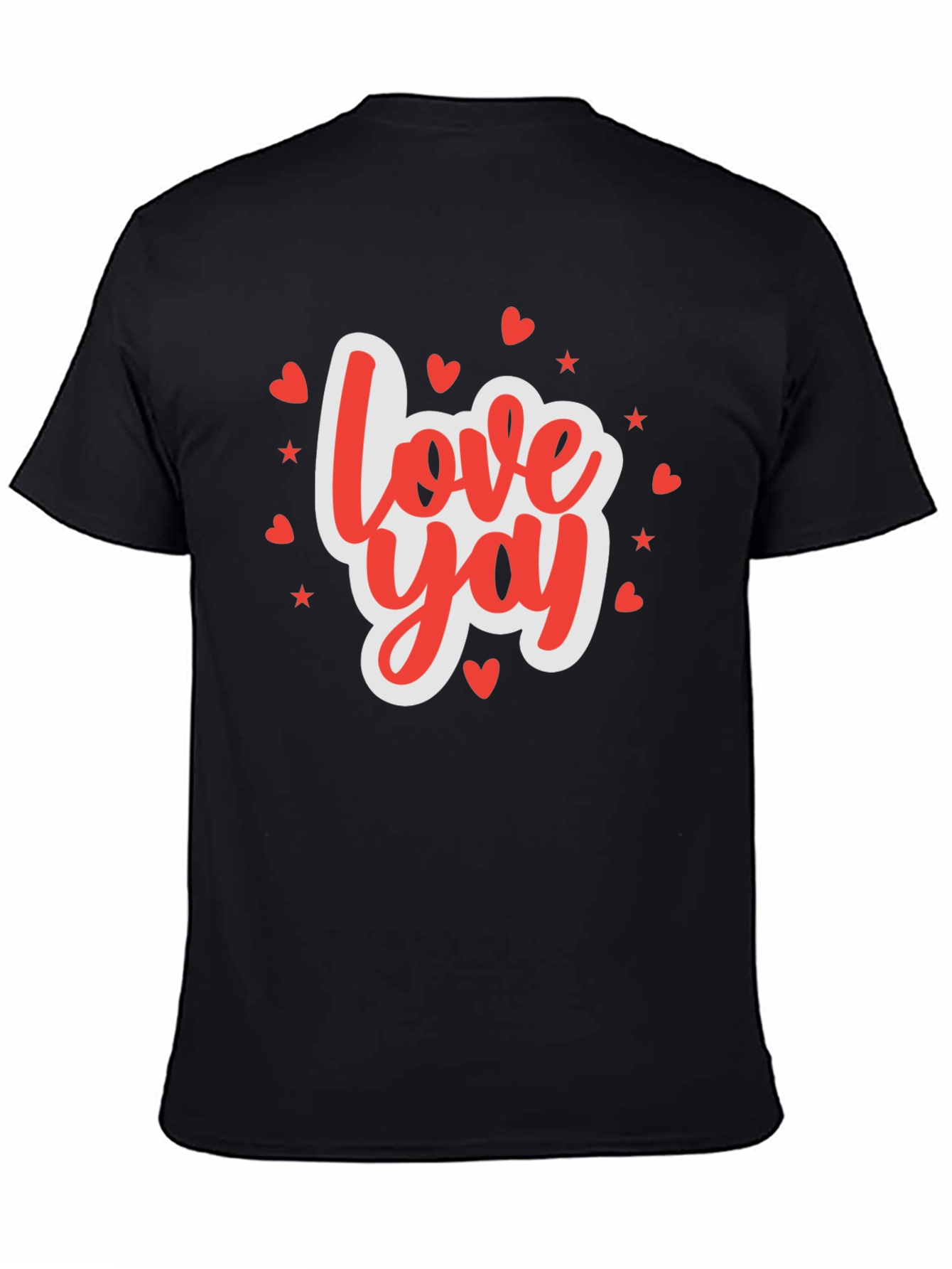 Black Love Yay Valentine's Day Graphic T-Shirt view 4
