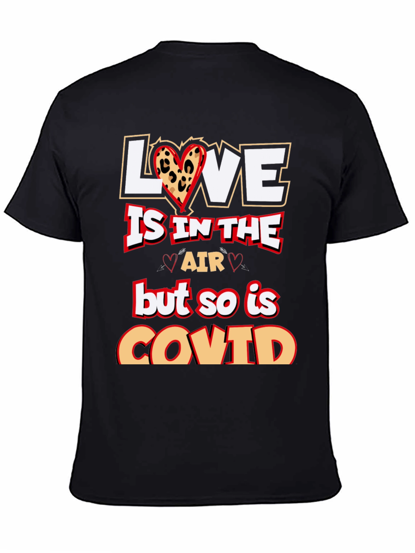 Black Love is in the Air COVID T-Shirt view 4