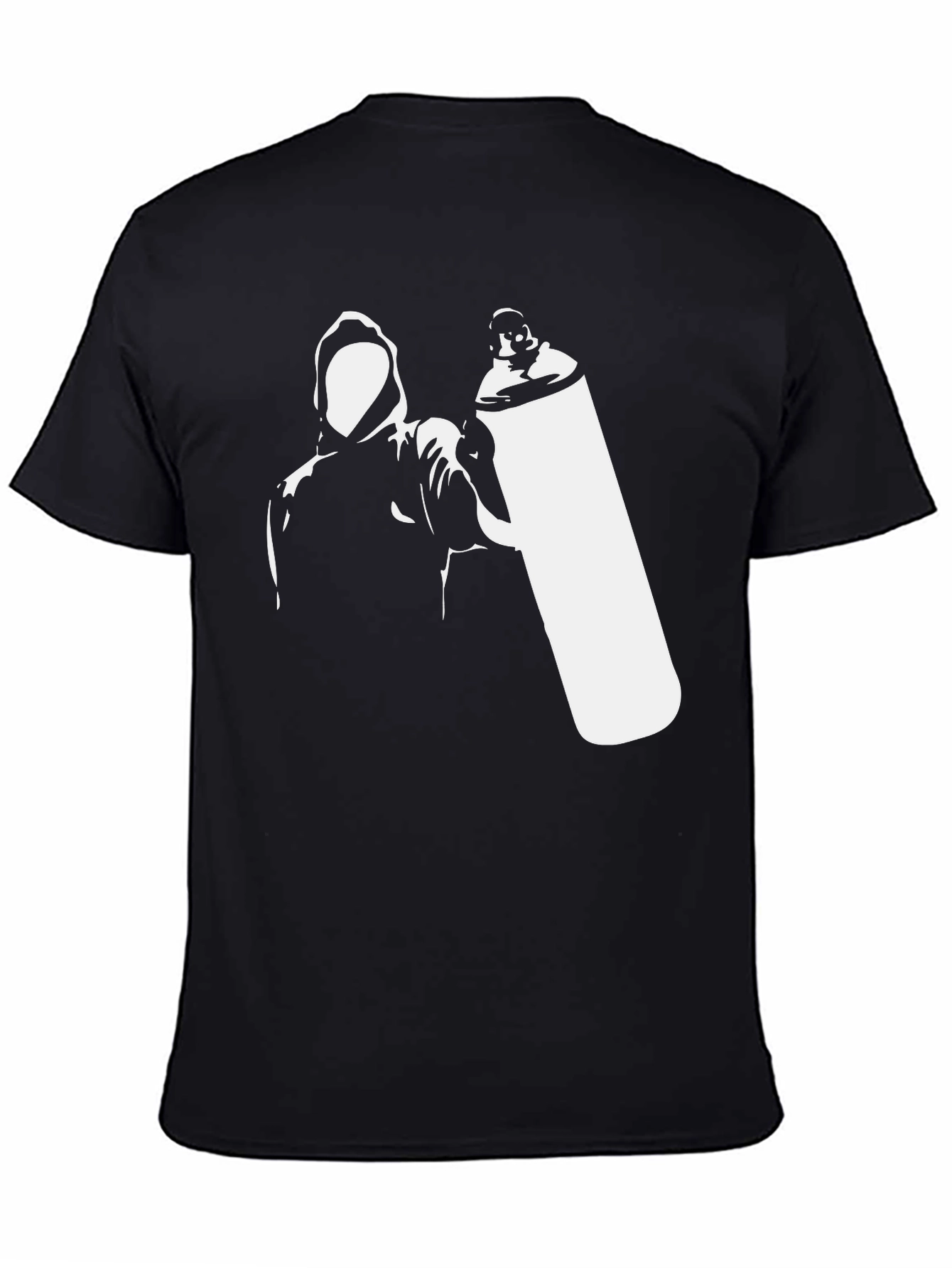 Black Street Art Graffiti T-Shirt - Black Tee view 4