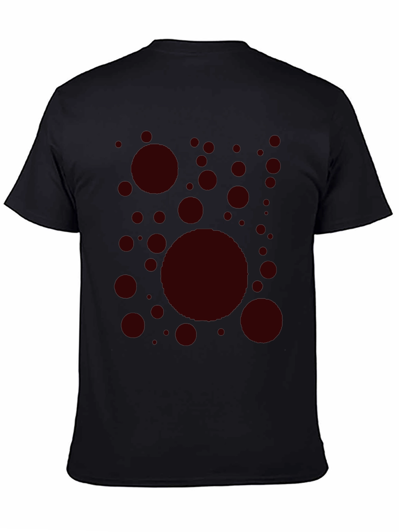 Black Modern Circle Pattern Tee - Casual Style view 4