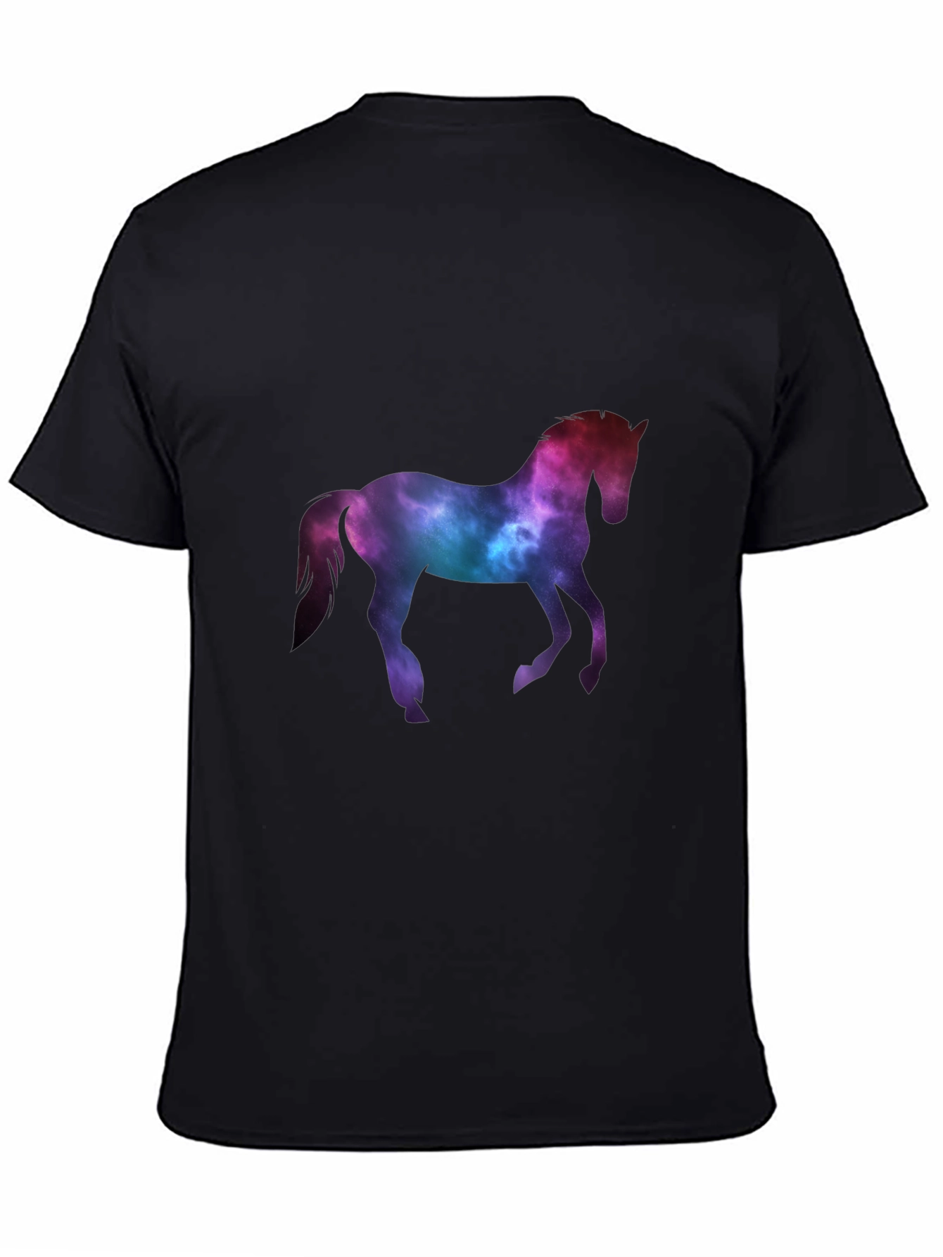 Black Cosmic Horse Graphic Tee - Black T-Shirt view 4