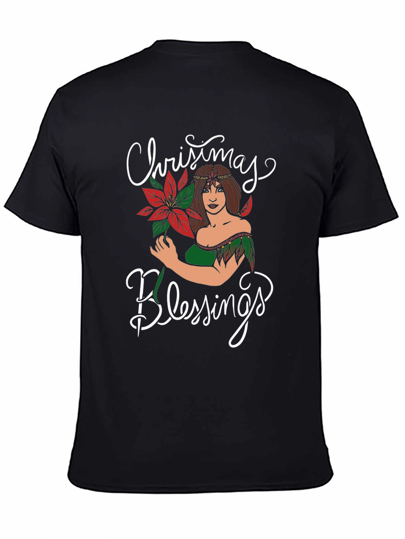Black Christmas Blessings Graphic Tee view 4