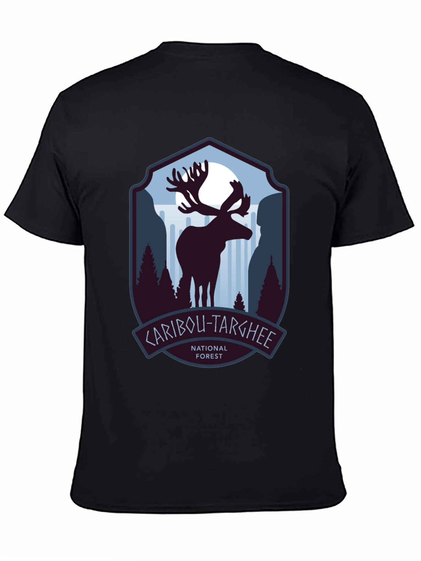Black Caribou-Targhee National Forest T-Shirt view 4