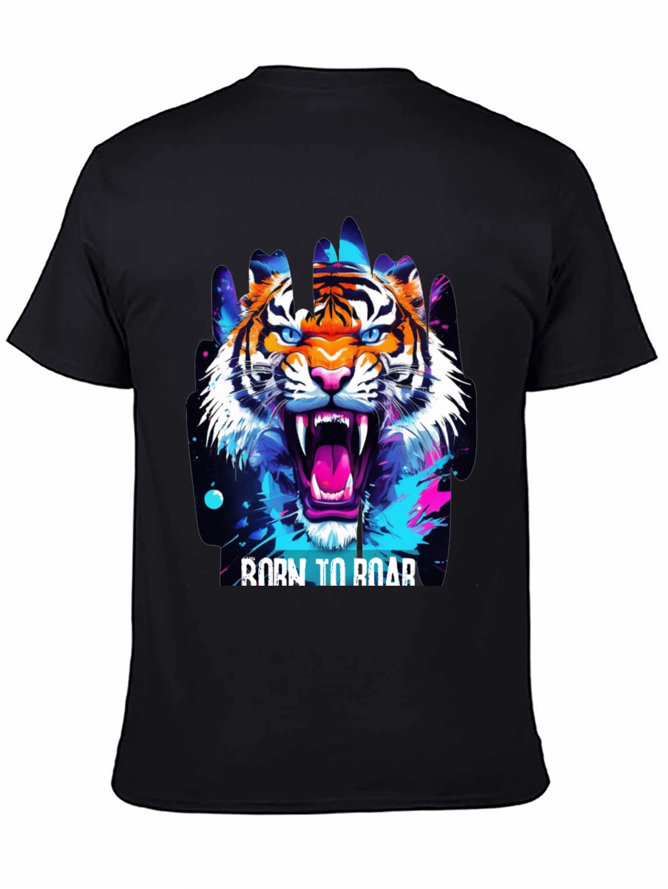 Black Born to Roar Graphic Tee view 4