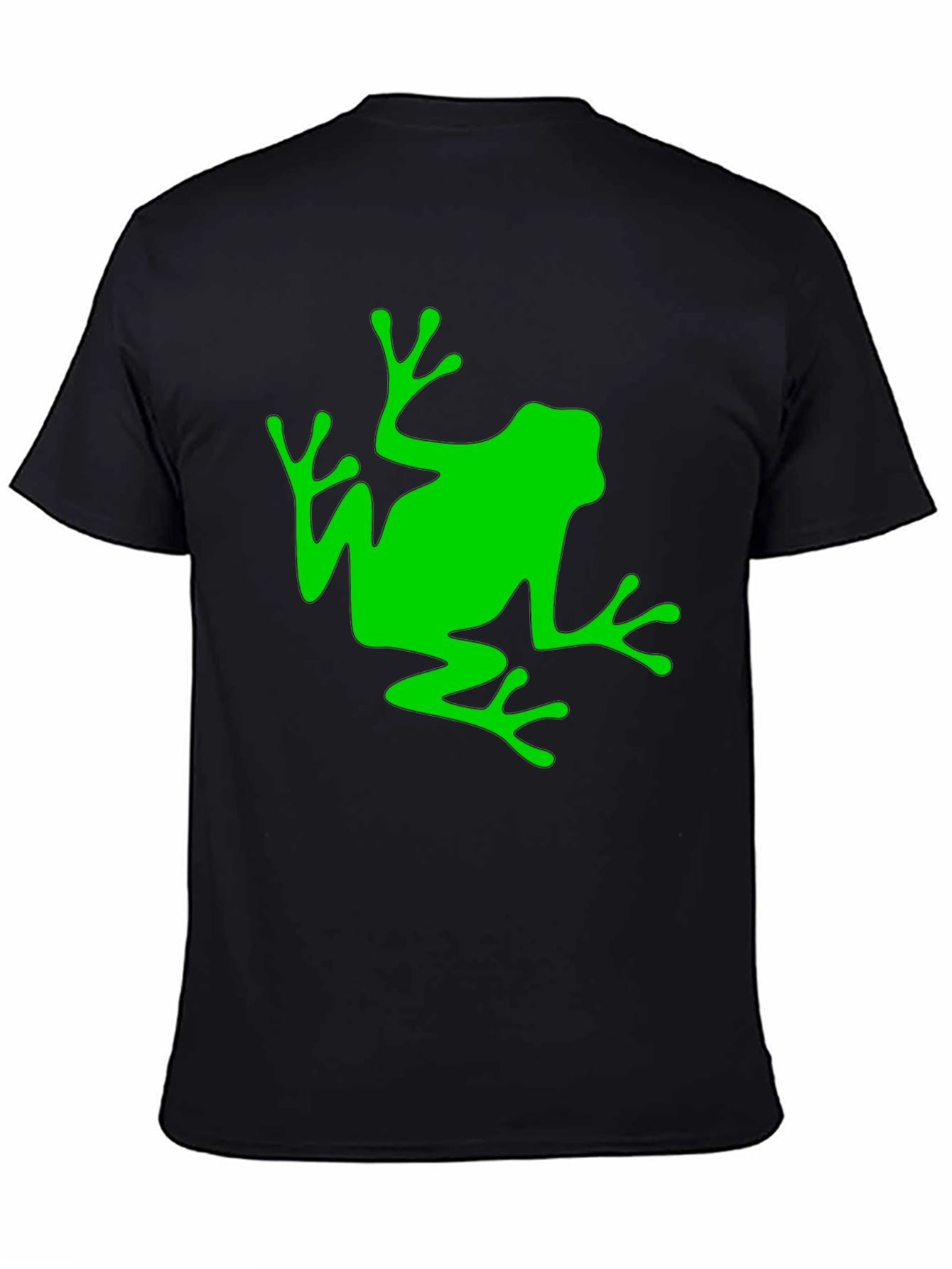 Black Frog Graphic Tee - Black Cotton Blend Shirt view 4
